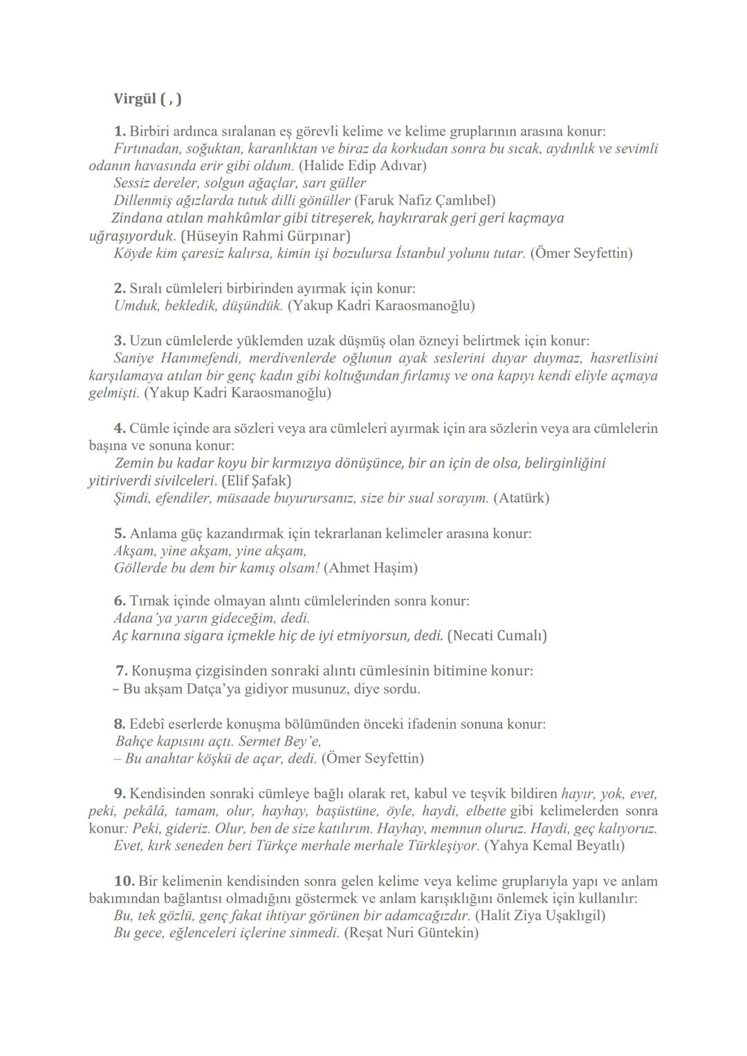 # Noktalama İşaretleri (Açıklamalar)
Nokta (.)
1. Cümlenin sonuna konur: Türk Dil Kurumu, 1932 yılında kurulmuştur.
Saatler geçtikçe yolla