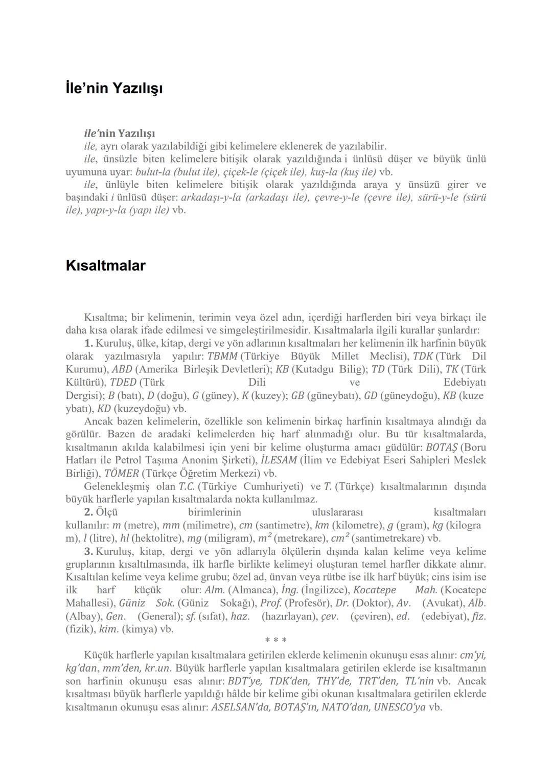 # Noktalama İşaretleri (Açıklamalar)
Nokta (.)
1. Cümlenin sonuna konur: Türk Dil Kurumu, 1932 yılında kurulmuştur.
Saatler geçtikçe yolla