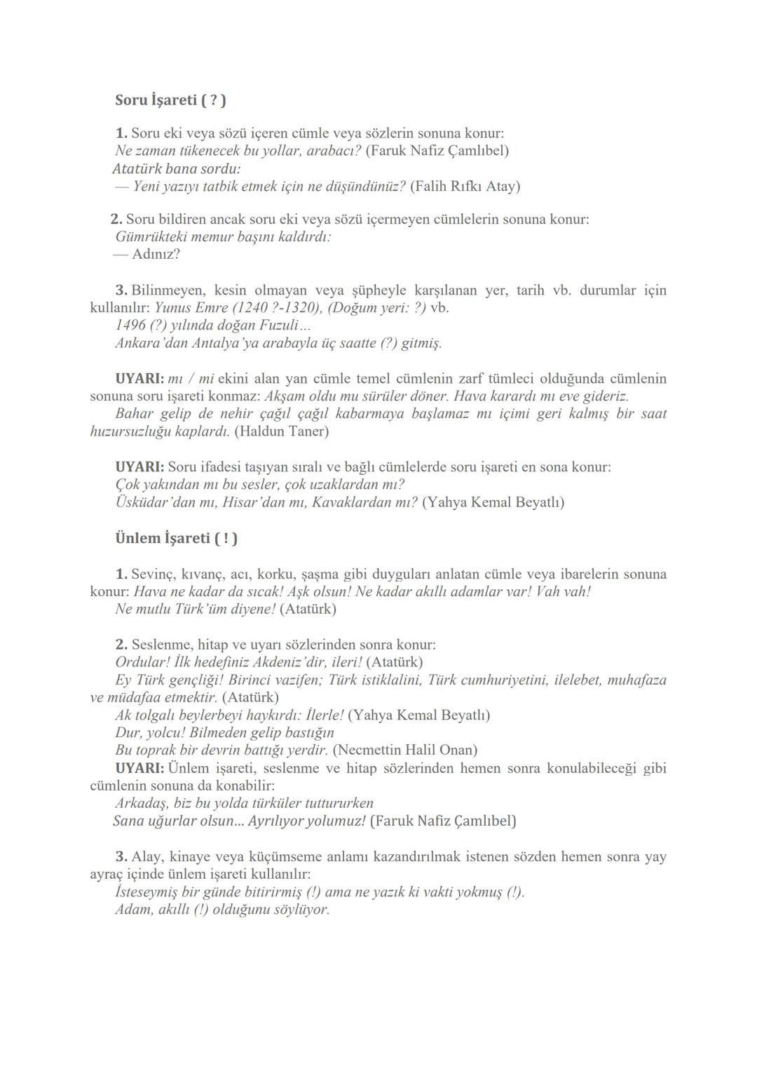 # Noktalama İşaretleri (Açıklamalar)
Nokta (.)
1. Cümlenin sonuna konur: Türk Dil Kurumu, 1932 yılında kurulmuştur.
Saatler geçtikçe yolla