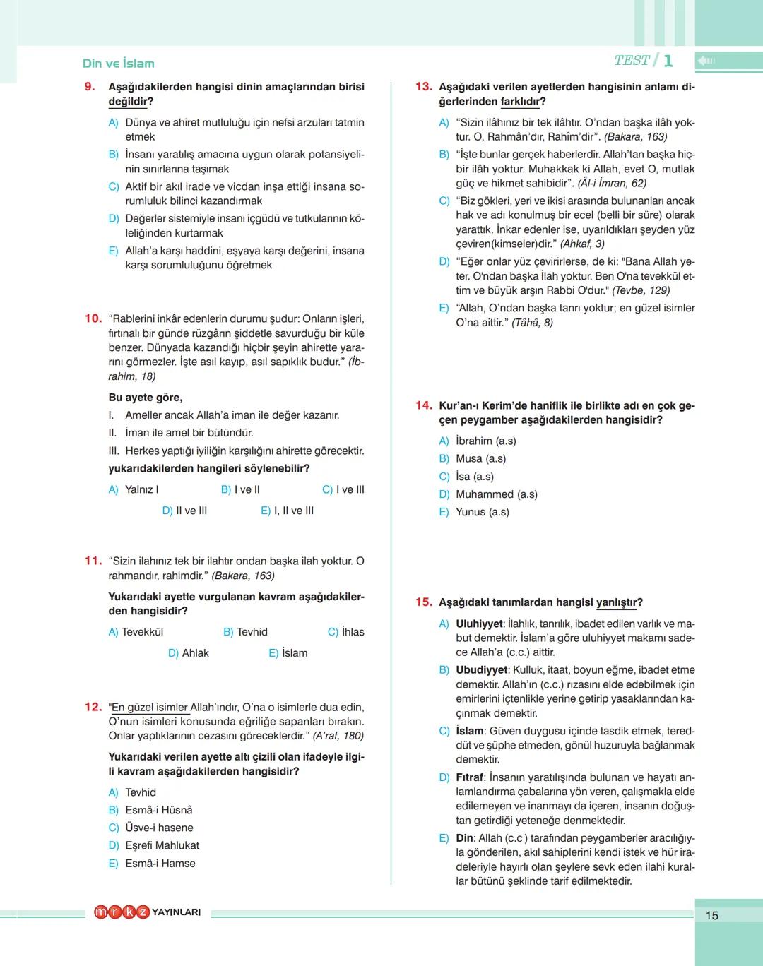 analitik
E
Din Kültürü ve Ahlak Bilgisi
SORU BANKASI
39.
40.
0000
%15
analitik
TYT
Din Kültürü
ve
Ahlak Bilgisi
SORU BANKASI
Ramazan AYDIN
E