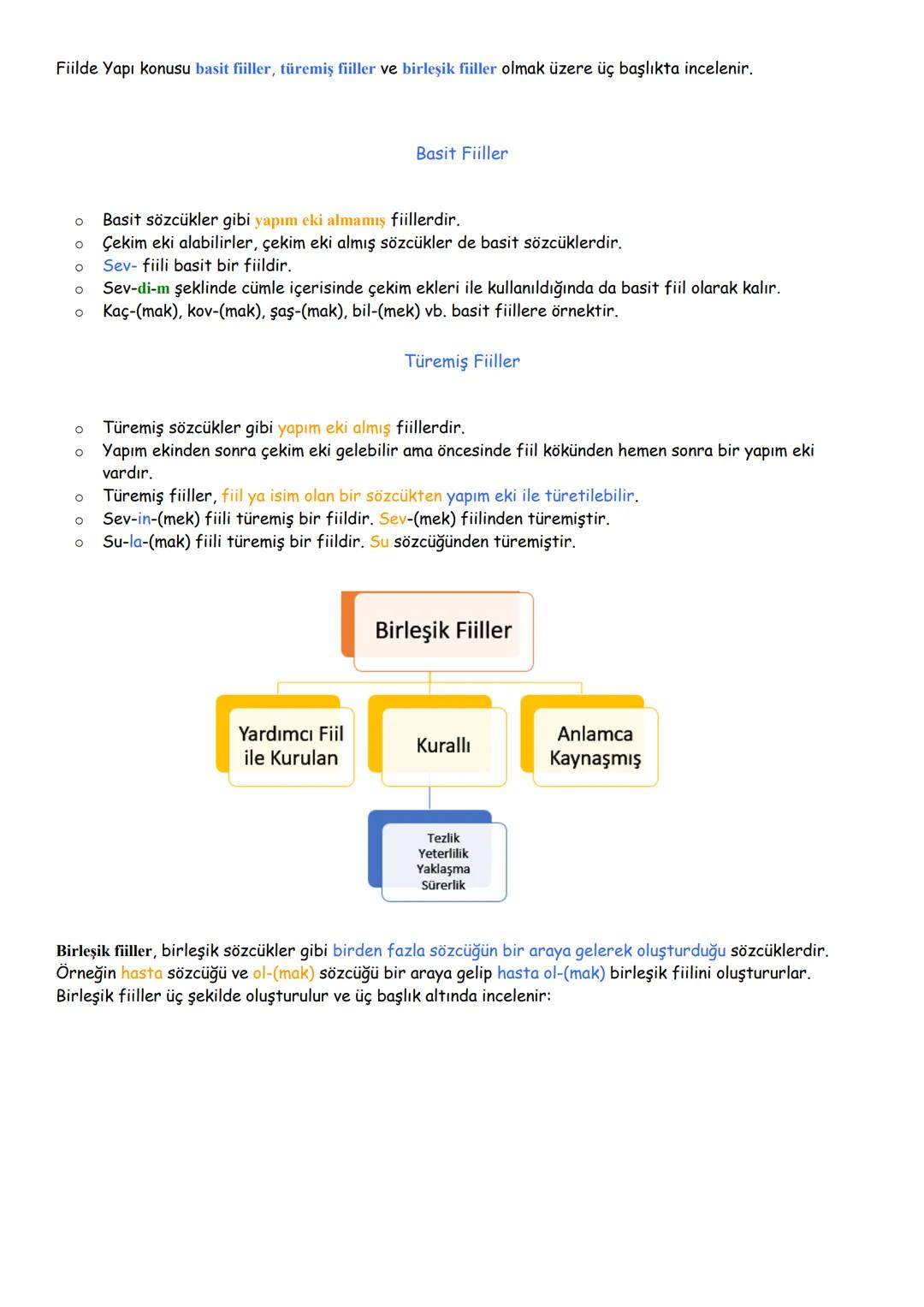 # FİİLDE YAPI
Fiilde yapı konusu, sözcükte yapı konusu ile benzerlik gösterir. Yapım eki ve çekim ekinin işlevlerini bilmemiz
gerekir.
##