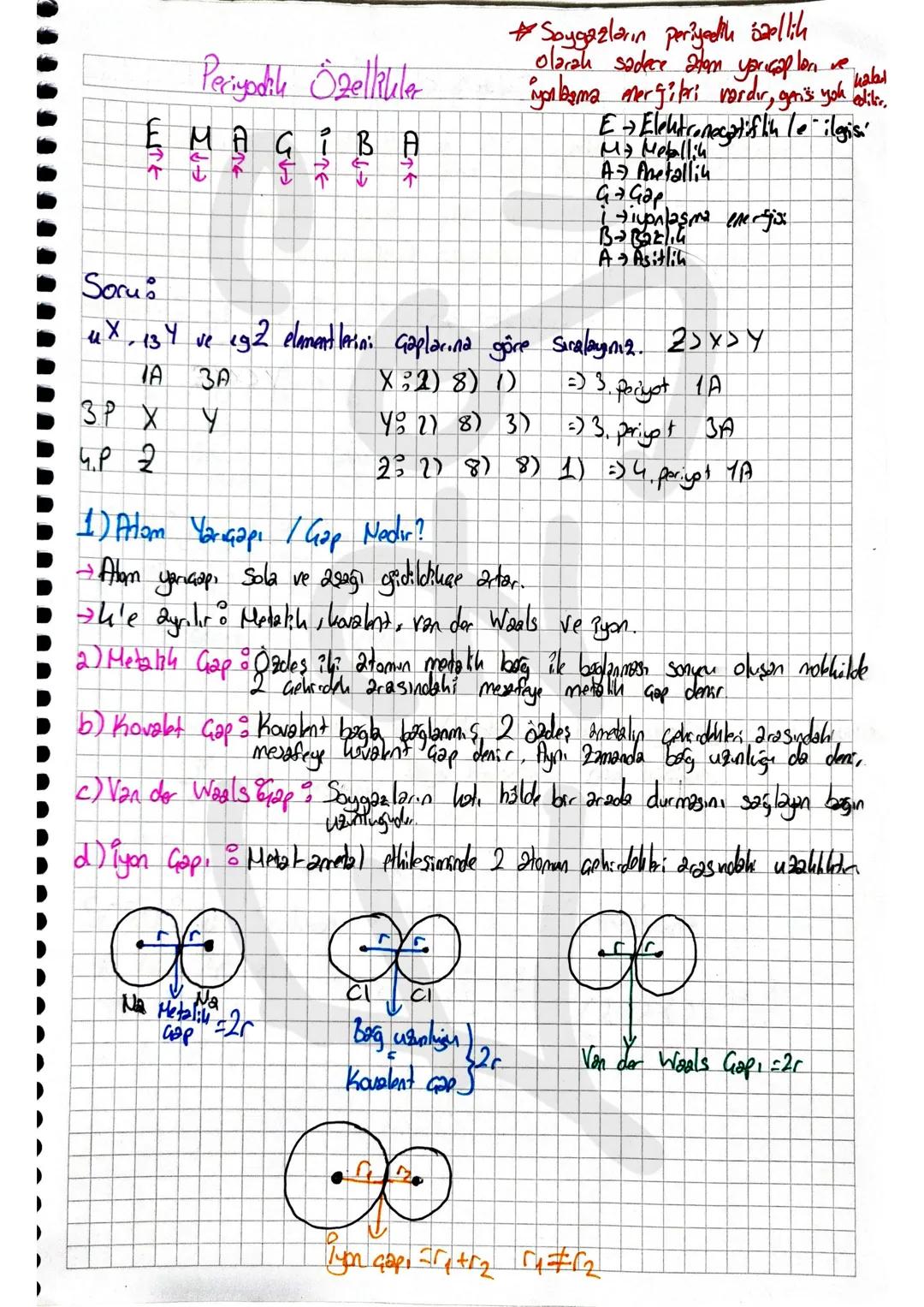 2. Ünite Ders Notu: PERİYODİK TABLO VE ELEMENTLERİN ÖZELLİKLERİ