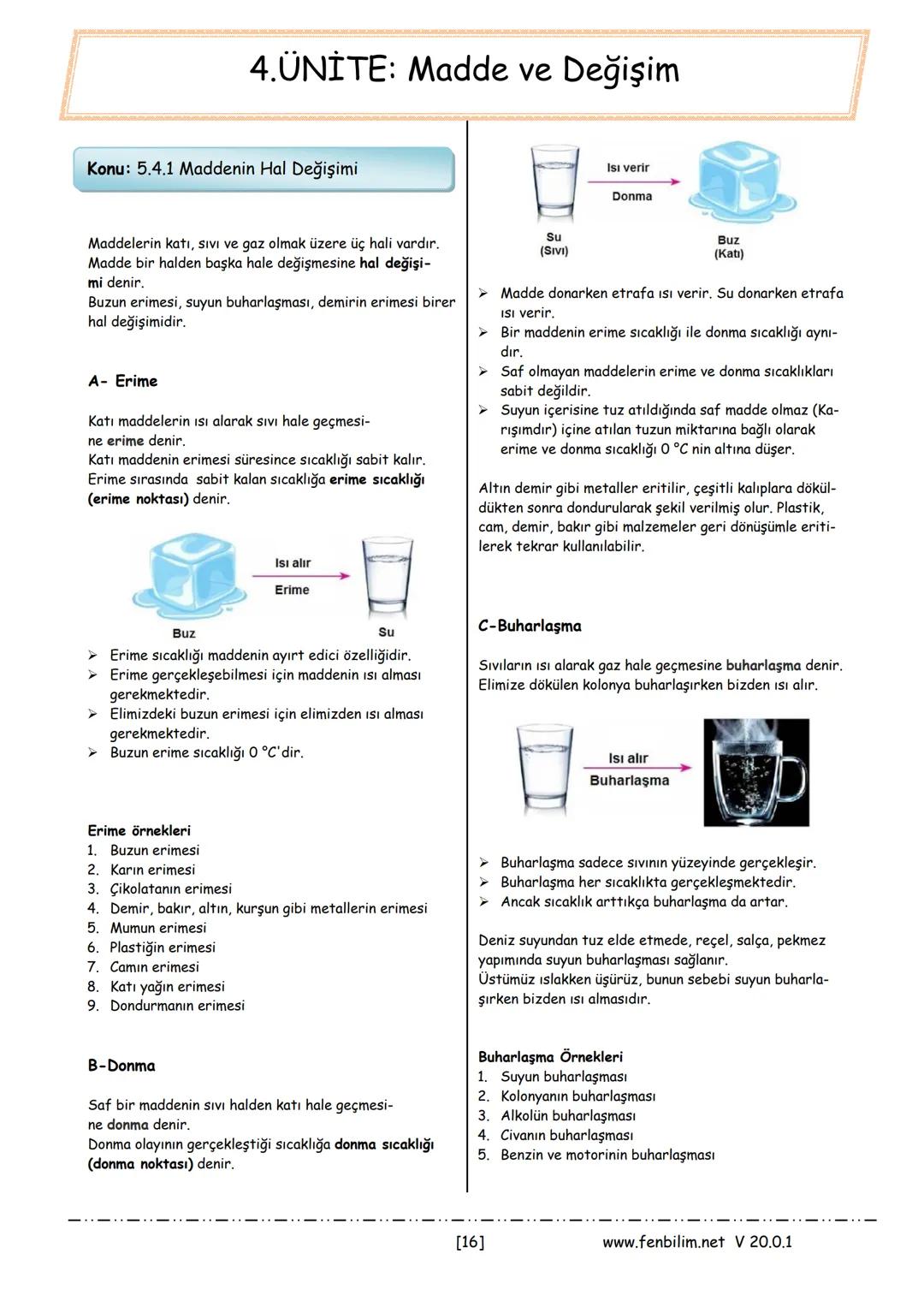 # 5.Sınıf Fen Bilimleri
# Ders Notları
Barış ZEREN
Fen Bilimleri Öğretmeni
www.fenbilim.net V 20.0.1 # 1.ÜNİTE: Güneş, Dünya ve Ay
Konu: