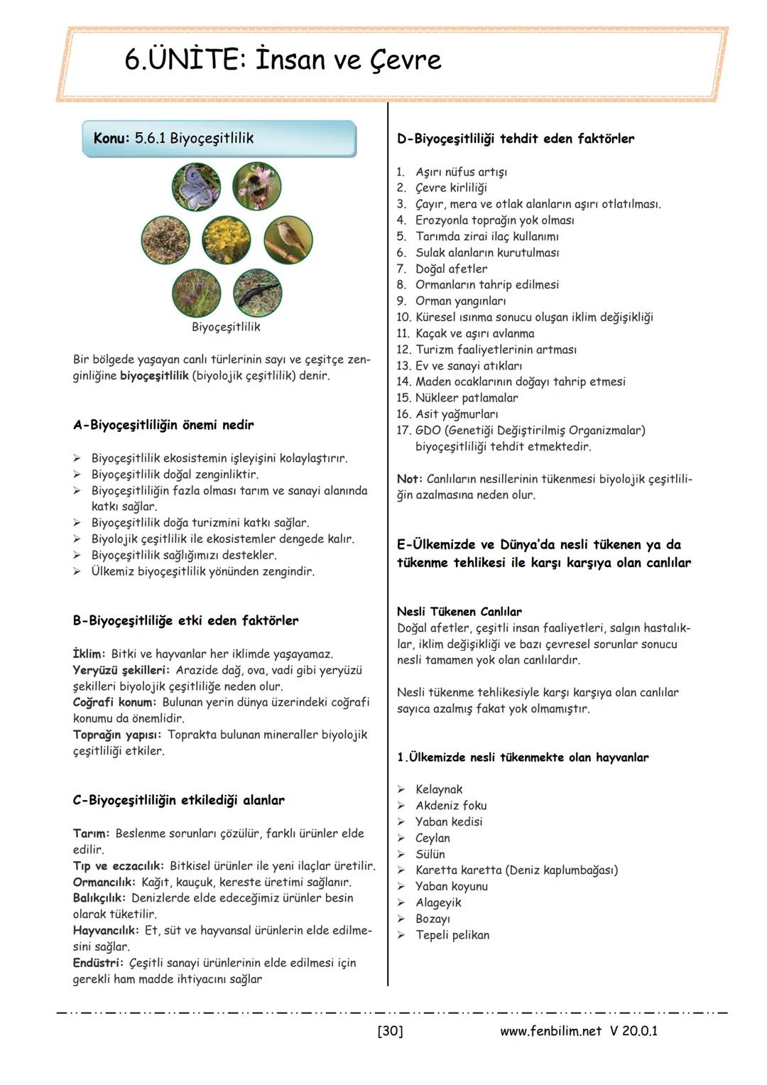 # 5.Sınıf Fen Bilimleri
# Ders Notları
Barış ZEREN
Fen Bilimleri Öğretmeni
www.fenbilim.net V 20.0.1 # 1.ÜNİTE: Güneş, Dünya ve Ay
Konu: