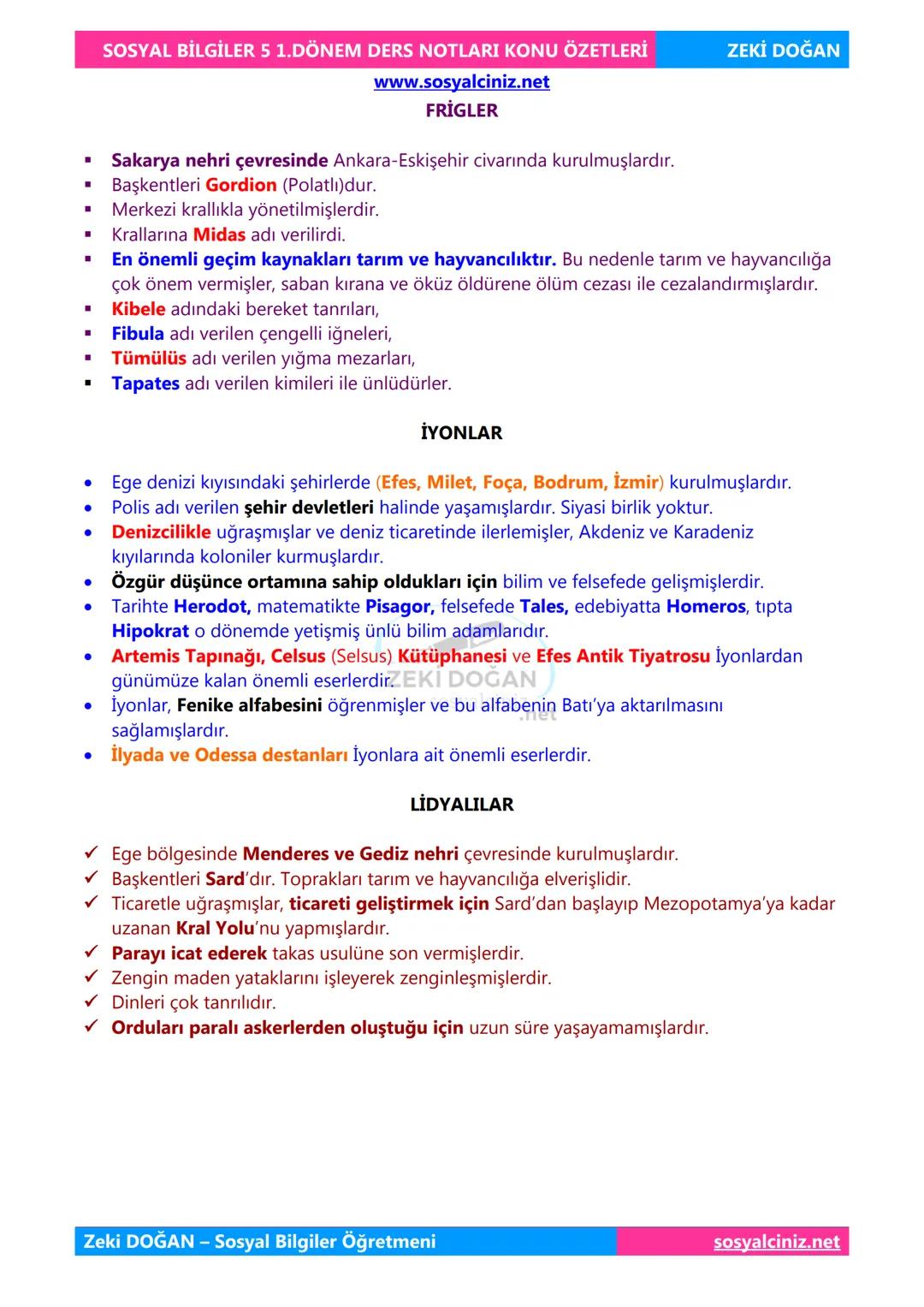 SOSYAL BİLGİLER 5
DERS NOTLARI
KONU ÖZETLERİ
Zeki DOGAN
00
Sosyal Bilgiler Öğretmeni
www.sosyalciniz.net
ZEKİ DOĞAN
sosyalciniz.net # S