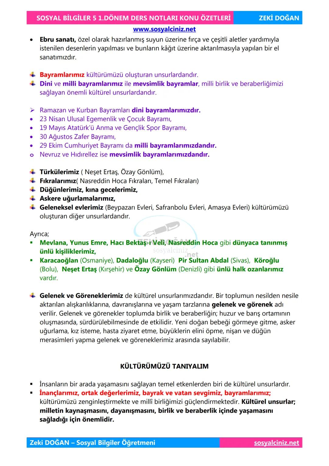 SOSYAL BİLGİLER 5
DERS NOTLARI
KONU ÖZETLERİ
Zeki DOGAN
00
Sosyal Bilgiler Öğretmeni
www.sosyalciniz.net
ZEKİ DOĞAN
sosyalciniz.net # S