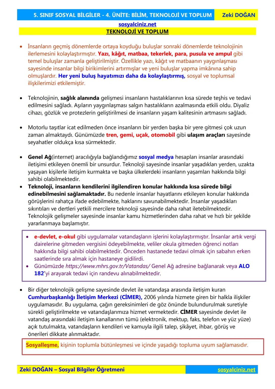 SOSYAL BİLGİLER 5
DERS NOTLARI
KONU ÖZETLERİ
Zeki DOGAN
00
Sosyal Bilgiler Öğretmeni
www.sosyalciniz.net
ZEKİ DOĞAN
sosyalciniz.net # S