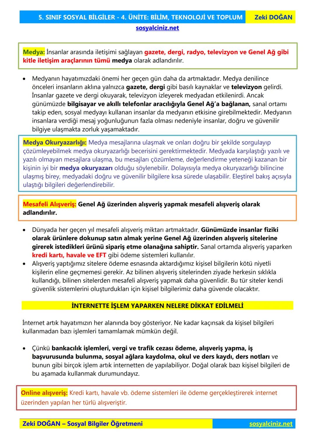 SOSYAL BİLGİLER 5
DERS NOTLARI
KONU ÖZETLERİ
Zeki DOGAN
00
Sosyal Bilgiler Öğretmeni
www.sosyalciniz.net
ZEKİ DOĞAN
sosyalciniz.net # S