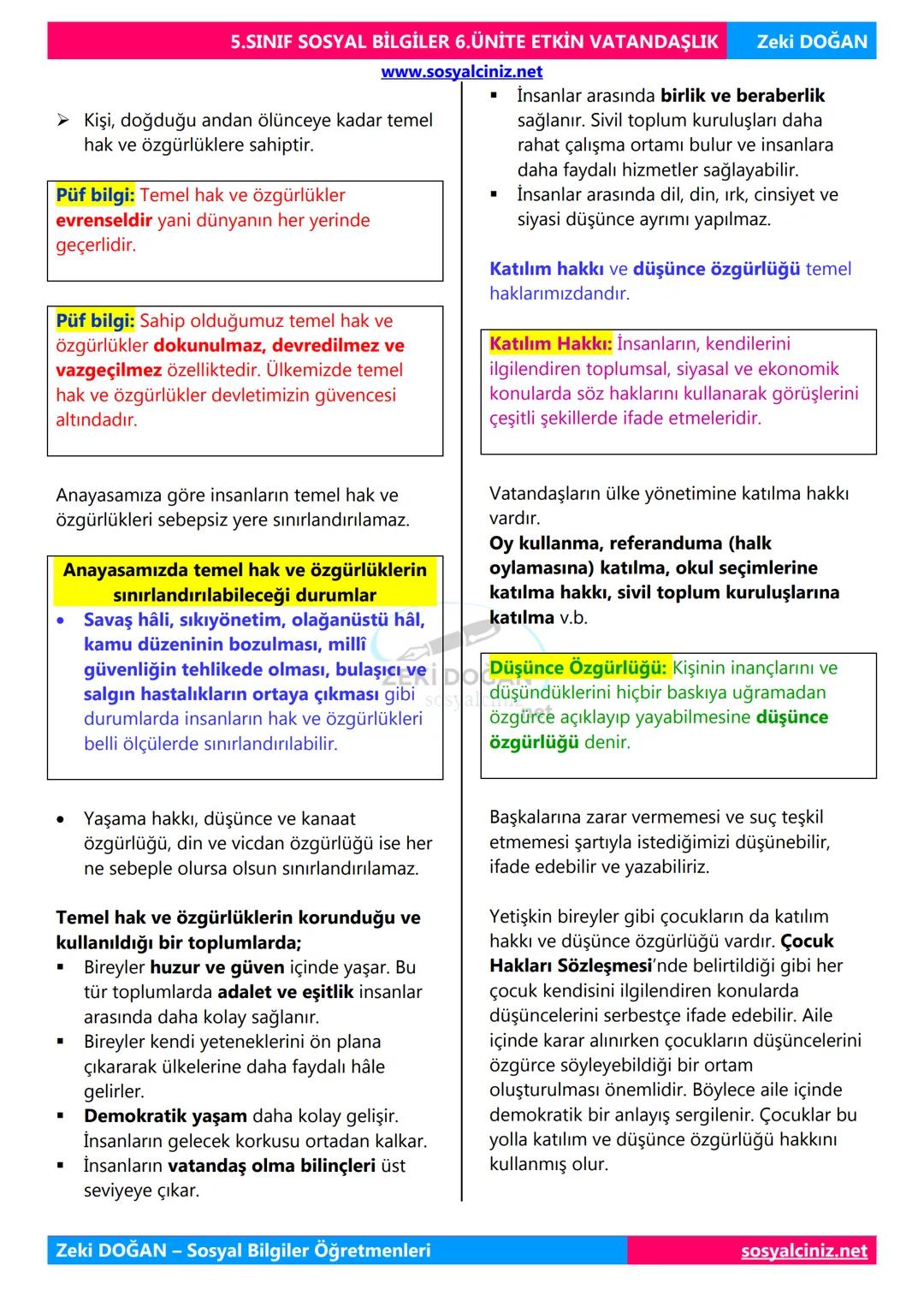 SOSYAL BİLGİLER 5
DERS NOTLARI
KONU ÖZETLERİ
Zeki DOGAN
00
Sosyal Bilgiler Öğretmeni
www.sosyalciniz.net
ZEKİ DOĞAN
sosyalciniz.net # S