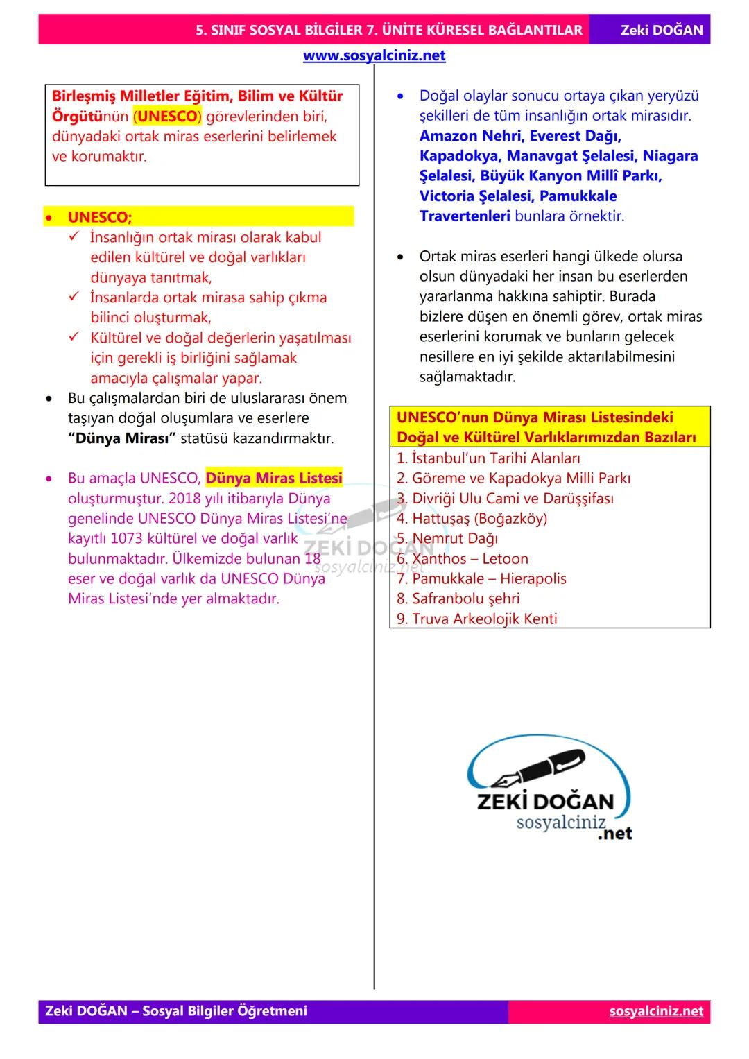 SOSYAL BİLGİLER 5
DERS NOTLARI
KONU ÖZETLERİ
Zeki DOGAN
00
Sosyal Bilgiler Öğretmeni
www.sosyalciniz.net
ZEKİ DOĞAN
sosyalciniz.net # S