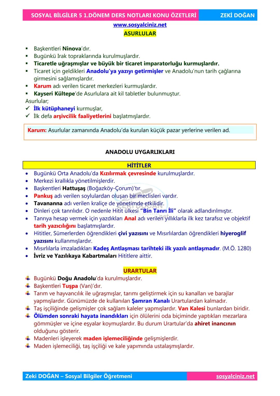 SOSYAL BİLGİLER 5
DERS NOTLARI
KONU ÖZETLERİ
Zeki DOGAN
00
Sosyal Bilgiler Öğretmeni
www.sosyalciniz.net
ZEKİ DOĞAN
sosyalciniz.net # S