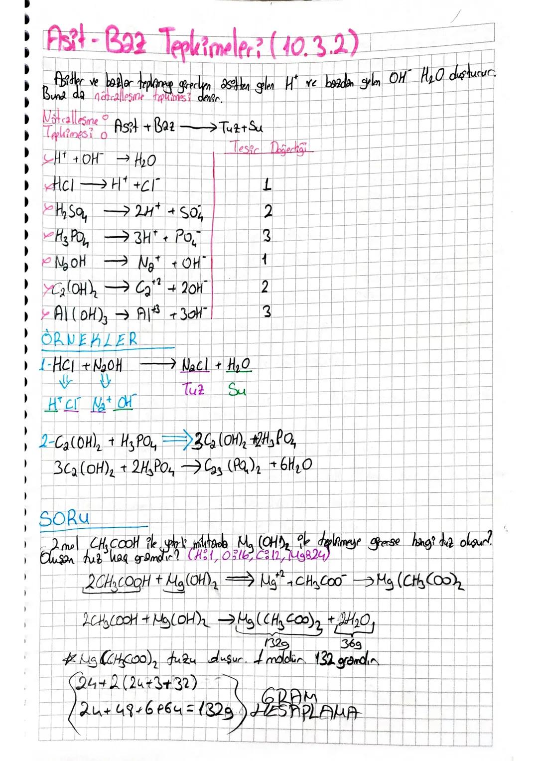 # 10.Sınıf
Kimya
3.Ünite
Asitler,
Bazlar, Tuzlar 4 Nisan 2024
Asitler ve Bazlar ) Bölüm-1
*Genellikle tatları ekşi olan ve aşındırıcı özelli