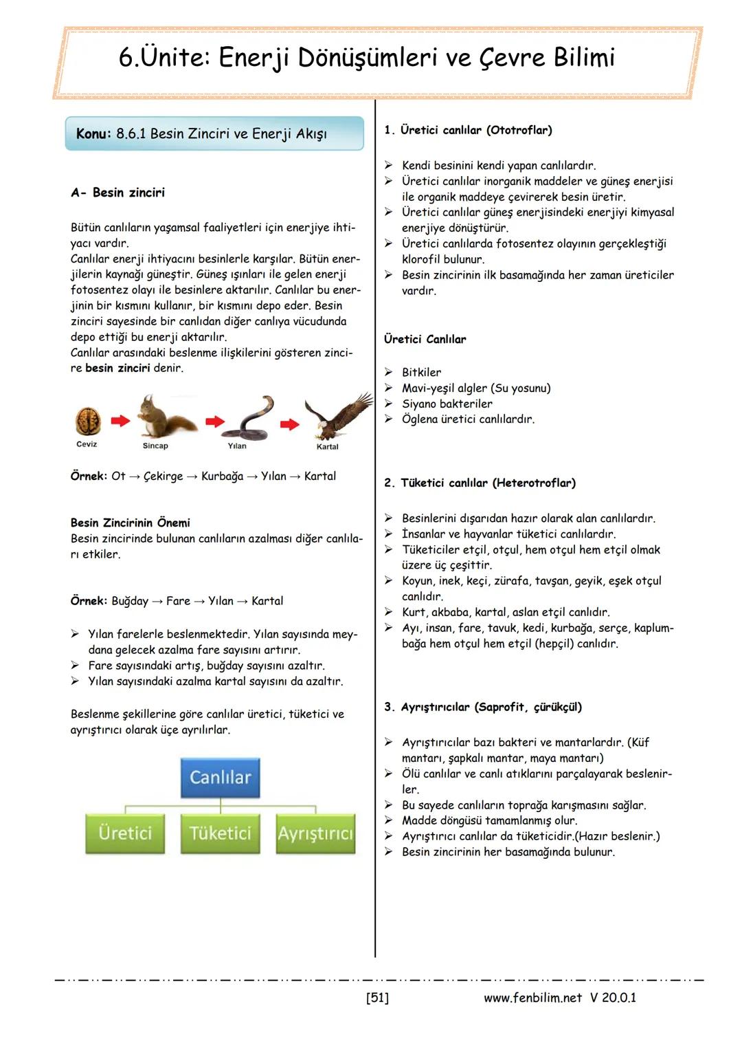 # 8.Sınıf Fen Bilimleri
# Ders Notları
Barış ZEREN
Fen Bilimleri Öğretmeni
www.fenbilim.net V 20.0.1 1.Ünite: Mevsimler ve İklim
Konu: 8.1