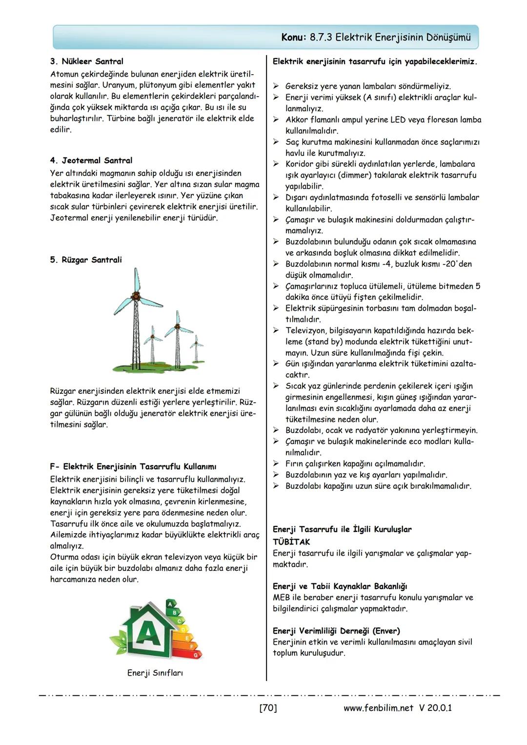 # 8.Sınıf Fen Bilimleri
# Ders Notları
Barış ZEREN
Fen Bilimleri Öğretmeni
www.fenbilim.net V 20.0.1 1.Ünite: Mevsimler ve İklim
Konu: 8.1
