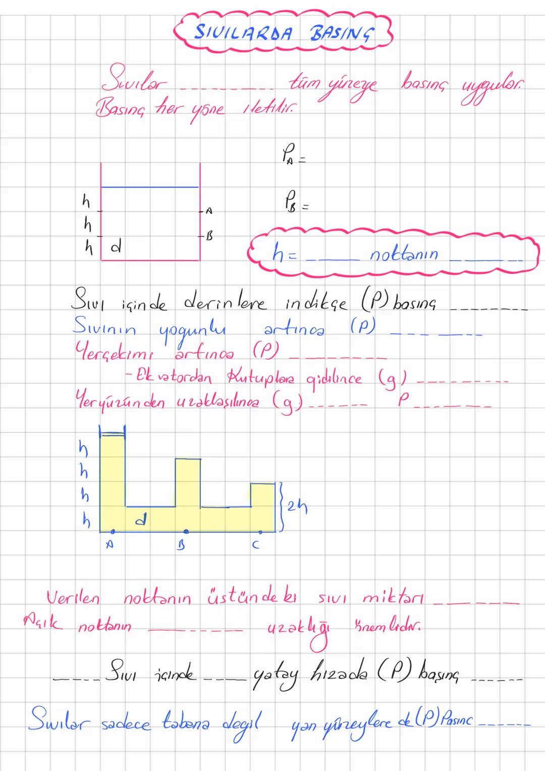 # (FIZIK)
3
Basınç
Katı sıvı gaz
Fizik
Fizik 1 Katilor
Katılarda Basine
BASING
Sivilar
Gatlar
↳ Basnc Kuncti: Bosinca sebep den _
