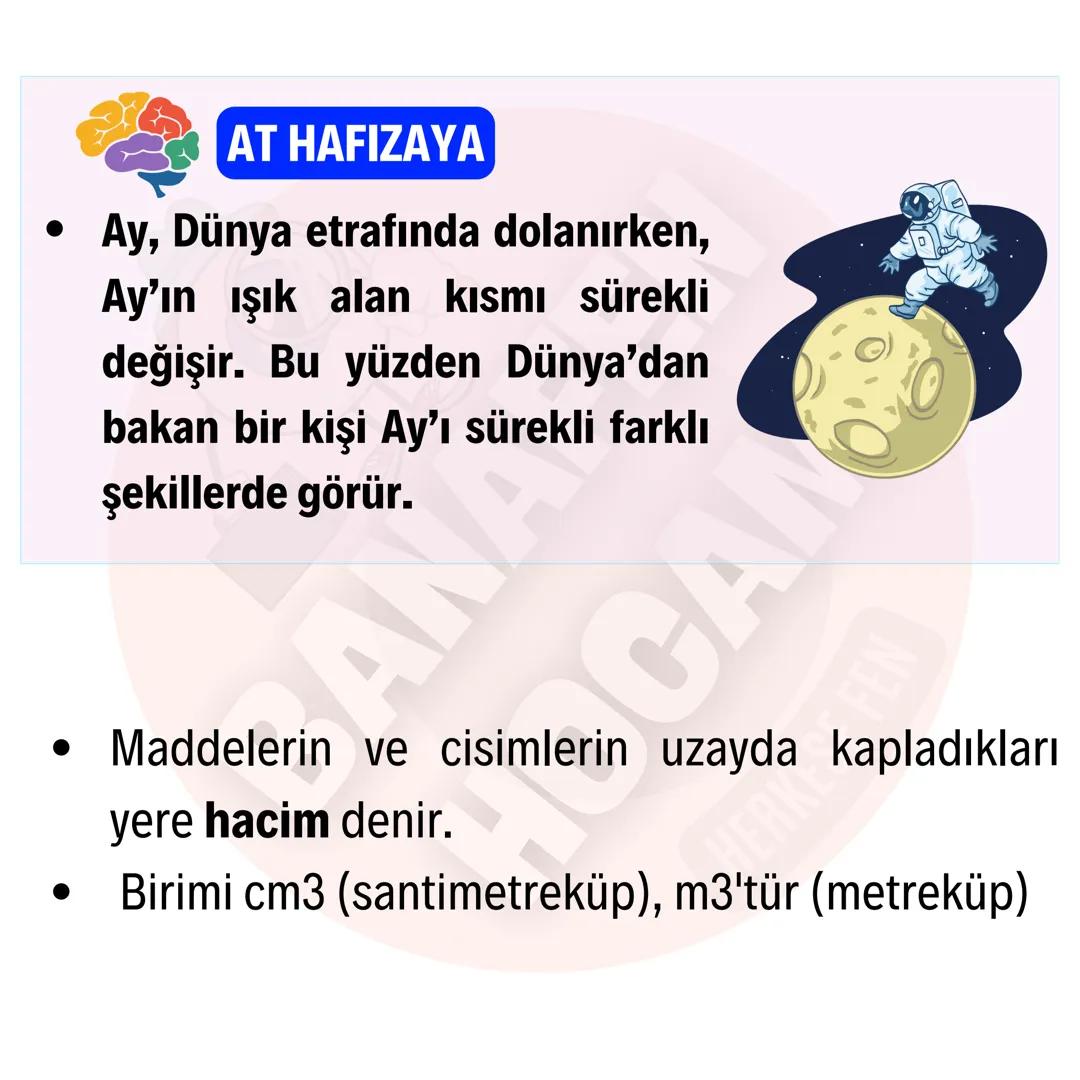 5.SINIF
FEN BİLİMLERİ
1.ÜNİTE
GÖK YÜZÜNDEKİ KOMŞULARIMIZ
VE BİZ
ABANAFEN ÖZETİM-3
GÖK YÜZÜNDEKİ KOMŞUMUZ:AY
AY'IN EVRELERİ
banafenhoca