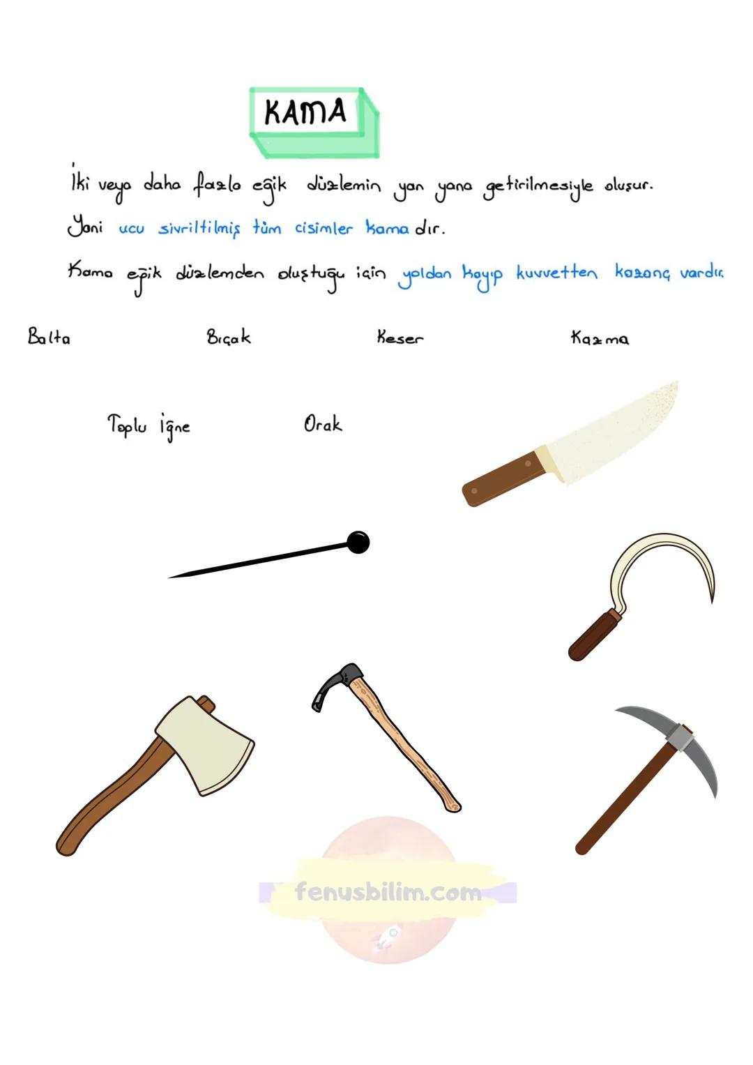 ☑ BASIT MAKİNELER
NELER OGRENECEĞİZ?
8.5.1.1. Basit makinelerin sağladığı avantajları örnekler üzerinden açıklar.
8.5.1.2. Basit makinele