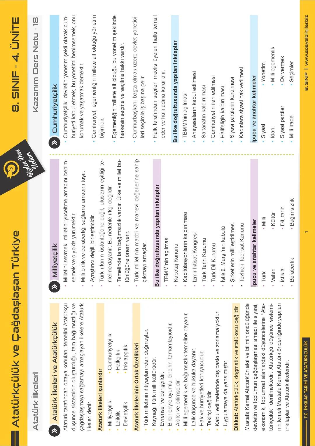 İnkılap 4 ünite eksiğini tamamla