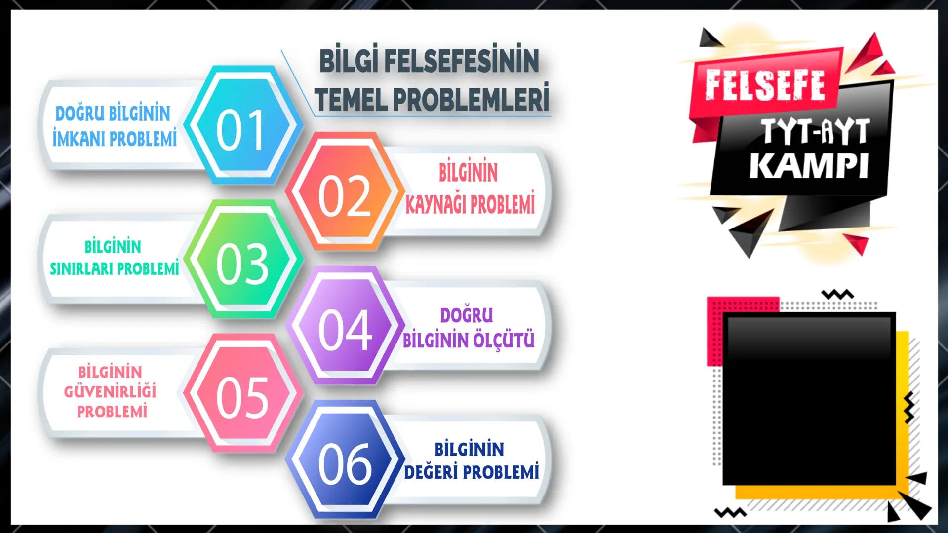 --- OCR Start ---
Bilgi ve Bilgi Felsefesi
Nedir?
↓
Bilgi felsefesinin temel
problemleri
Doğru bilginin imkanı
Doğru Bilginin Kaynağı
Bilgin