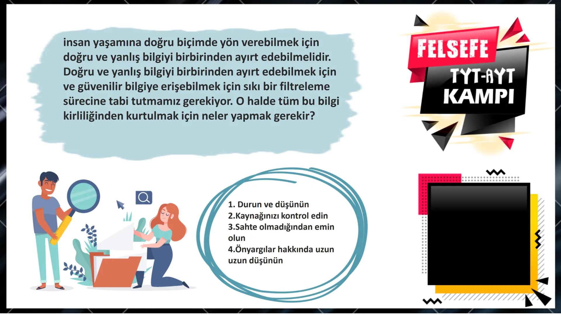 --- OCR Start ---
Bilgi ve Bilgi Felsefesi
Nedir?
↓
Bilgi felsefesinin temel
problemleri
Doğru bilginin imkanı
Doğru Bilginin Kaynağı
Bilgin