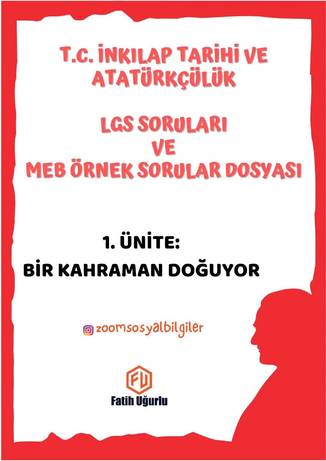 İnkılap 1. Ünite deneme