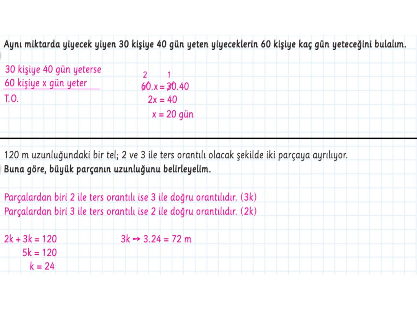 # KONU ANLATIMI Oran - Oranlı Kavramlar
- iki çokluğun birbirine bölünmesine **oran** denir.
- iki oranın eşitliğine ise **orantı** denir.