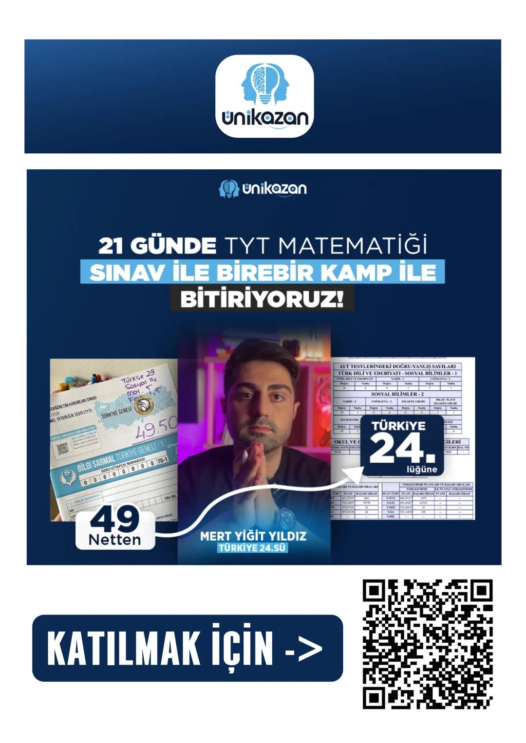 --- OCR Start ---
unikazan
ünikazan
ÜNİKAZAN DENEMELERİ
PARAGRAF
DENEMESİ 3
Daha fazla içerikler için www.ünikazan.com adresini
ziyaret edeb