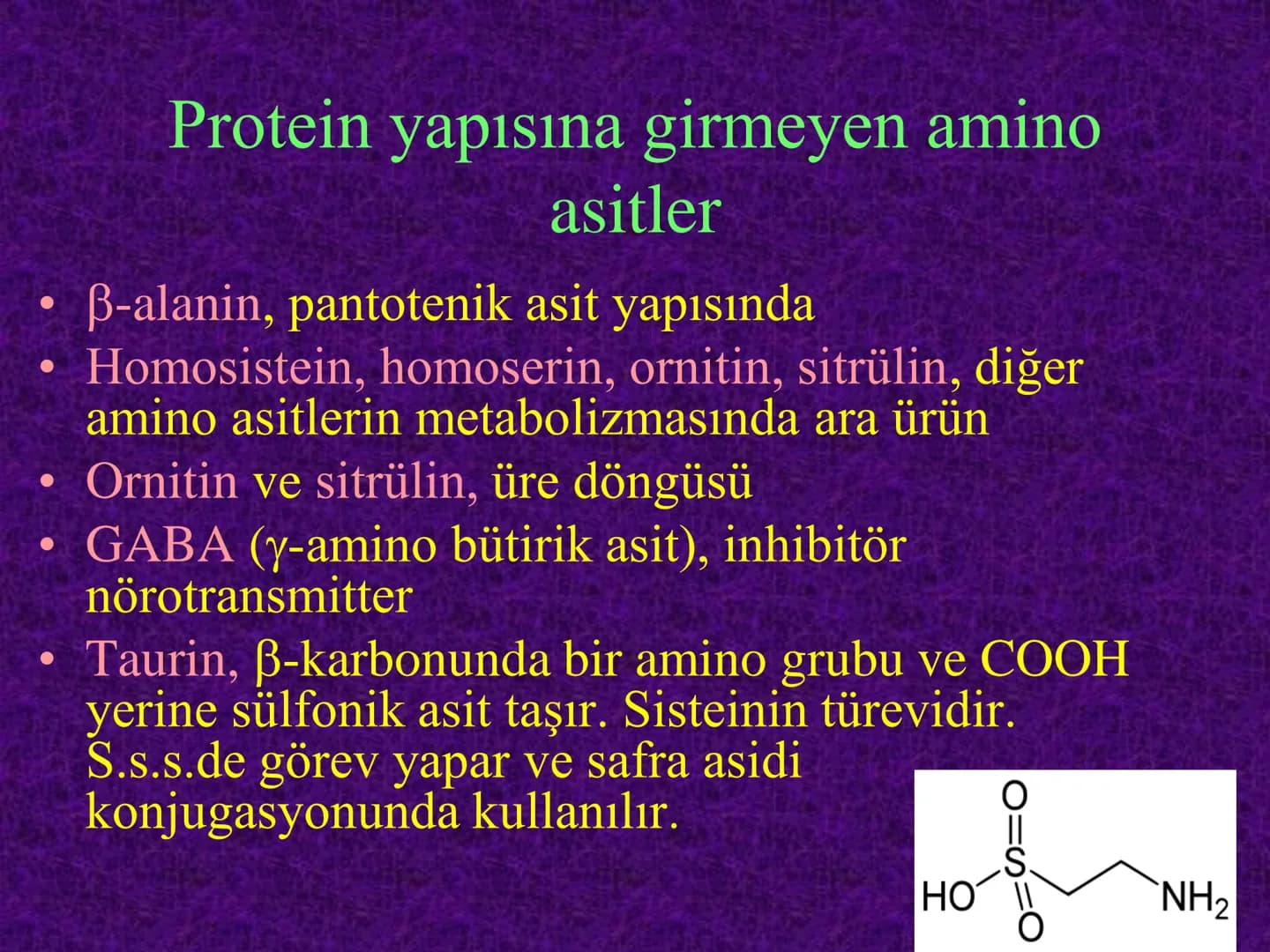 Amino asitler
Prof. Dr. Serenay ELGÜN ÜLKAR
Kaynak Kitaplar:
1- Tıbbi Biyokimya, Prof.Dr. Serenay E. Ülkar, 2017, Hipokrat Kitabevi
2- Har