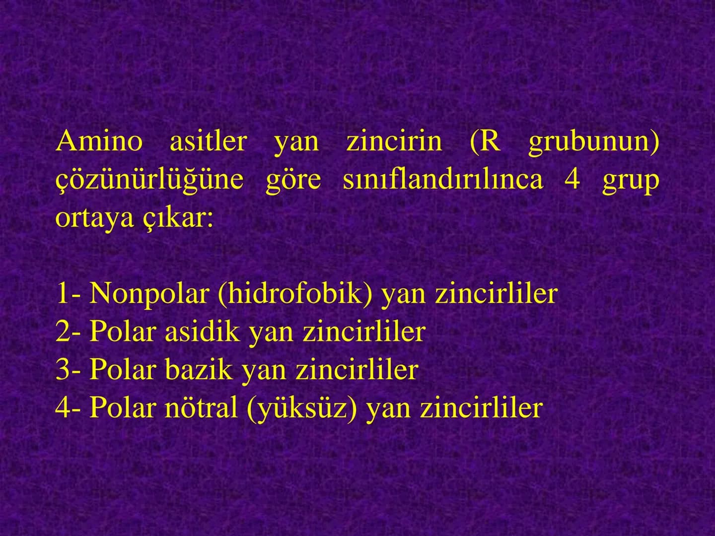 Amino asitler
Prof. Dr. Serenay ELGÜN ÜLKAR
Kaynak Kitaplar:
1- Tıbbi Biyokimya, Prof.Dr. Serenay E. Ülkar, 2017, Hipokrat Kitabevi
2- Har