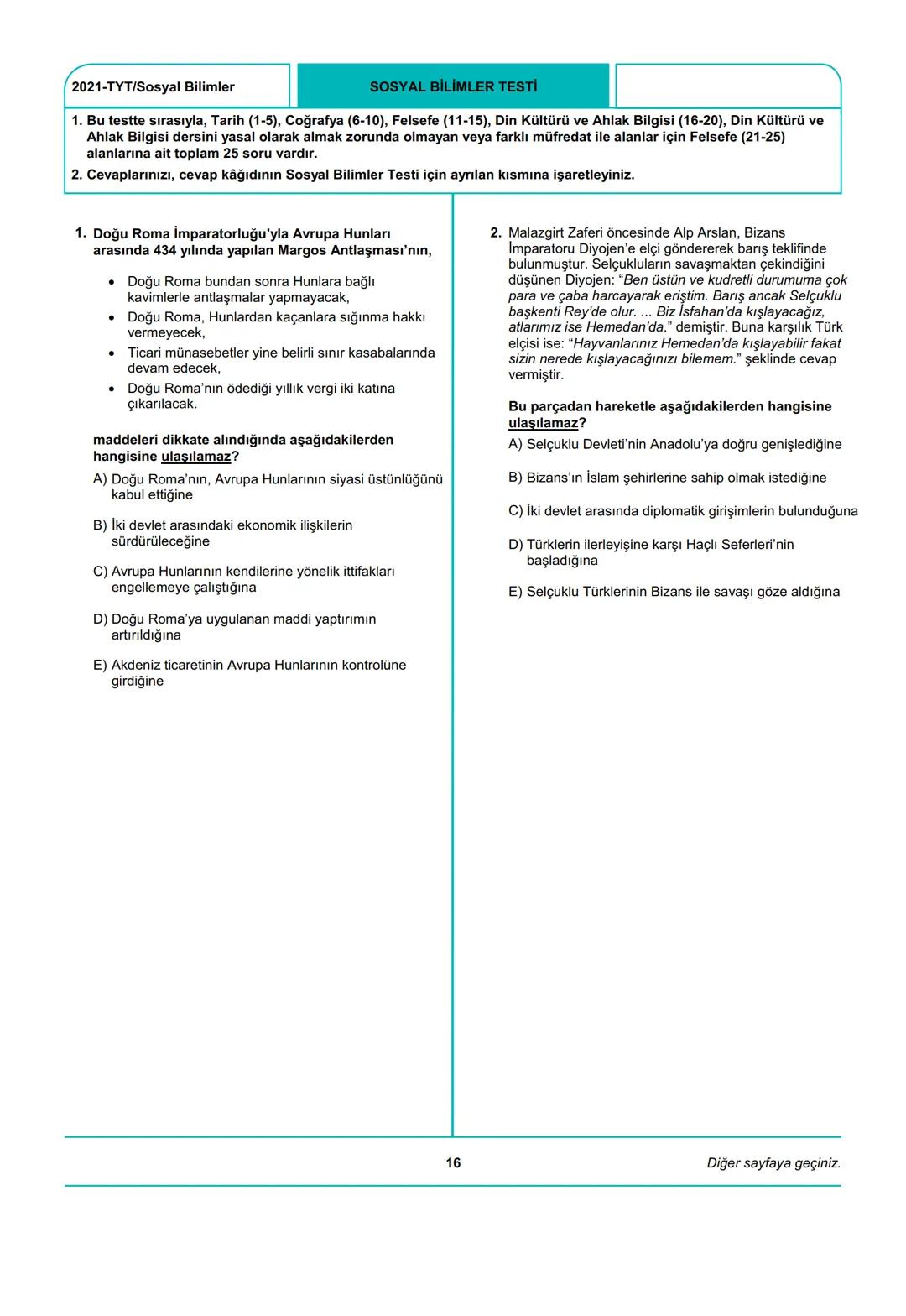 --- OCR Start ---
ÖSYM
T.C. Ölçme, Seçme ve Yerleştirme Merkezi
YÜKSEKÖĞRETİM KURUMLARI SINAVI
TEMEL YETERLİLİK TESTİ (TYT)
26 HAZİRAN 2021