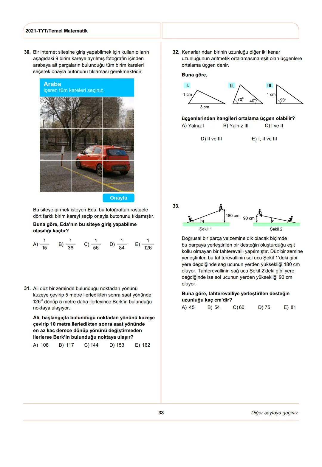 --- OCR Start ---
ÖSYM
T.C. Ölçme, Seçme ve Yerleştirme Merkezi
YÜKSEKÖĞRETİM KURUMLARI SINAVI
TEMEL YETERLİLİK TESTİ (TYT)
26 HAZİRAN 2021