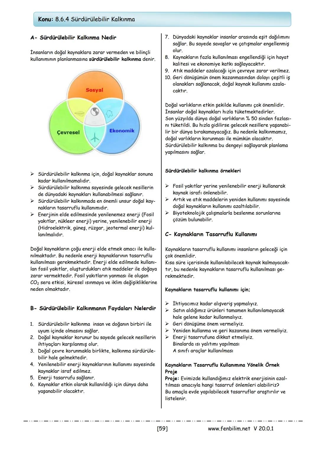 # 8.Sınıf Fen Bilimleri
## Ders Notları
Barış ZEREN
Fen Bilimleri Öğretmeni
www.fenbilim.net V 20.0.1 # 1.Ünite: Mevsimler ve İklim
Konu