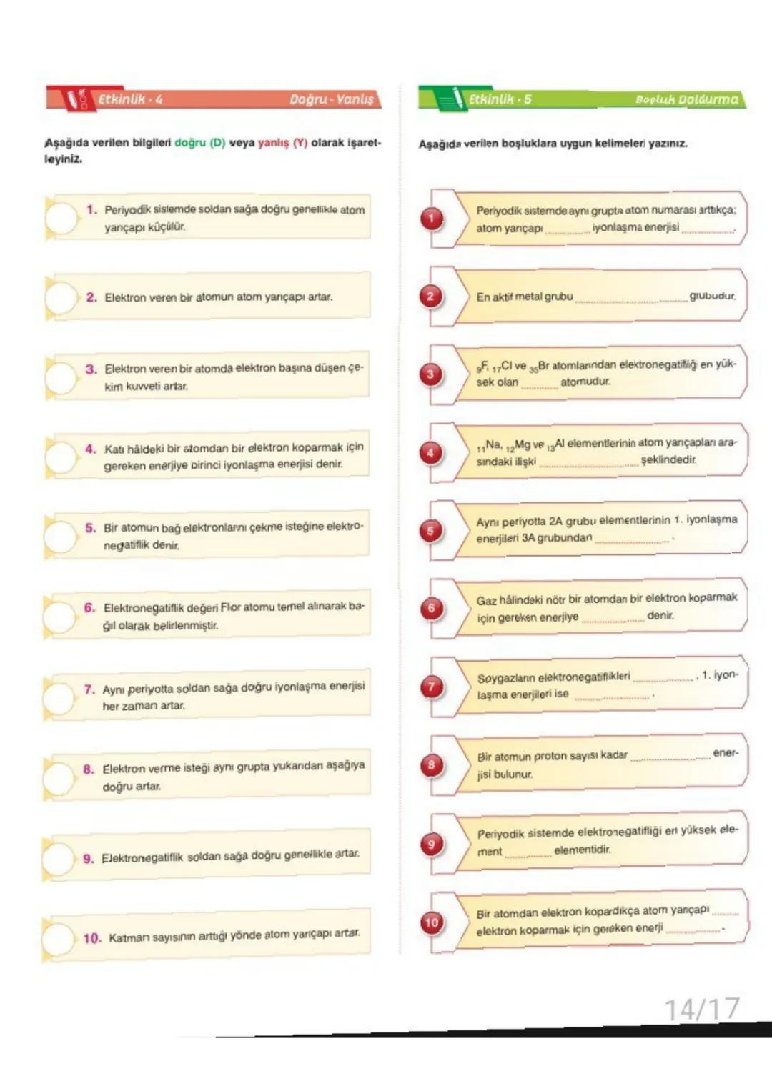 # Atom Modelleri
Dalton: Atom içi dolu küredir. Atom parçalanamaz. Bir elementin
tüm atomları aynı büyüklüktedir.
Thomson: Atom, pozitif bir