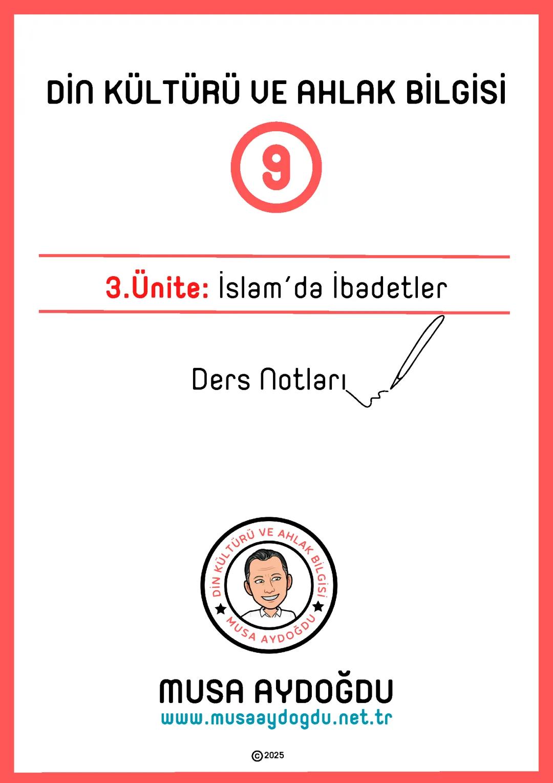 9. Sınıf Din 3. Ünite özet yeni müfredat