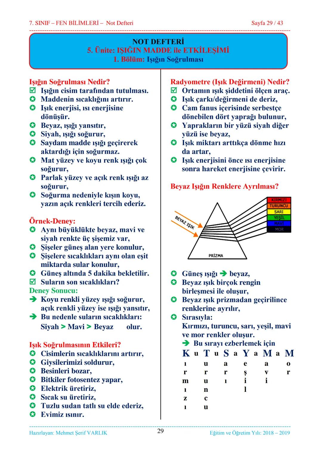 7. SINIF-FEN BİLİMLERİ - Not Defteri
Sayfa 1/43
1. ÜNİTE
Güneş Sistemi ve Ötesi
1. Bölüm...
Uzay Araştırmaları
2. Bölüm...
Güneş Sistemi ve
