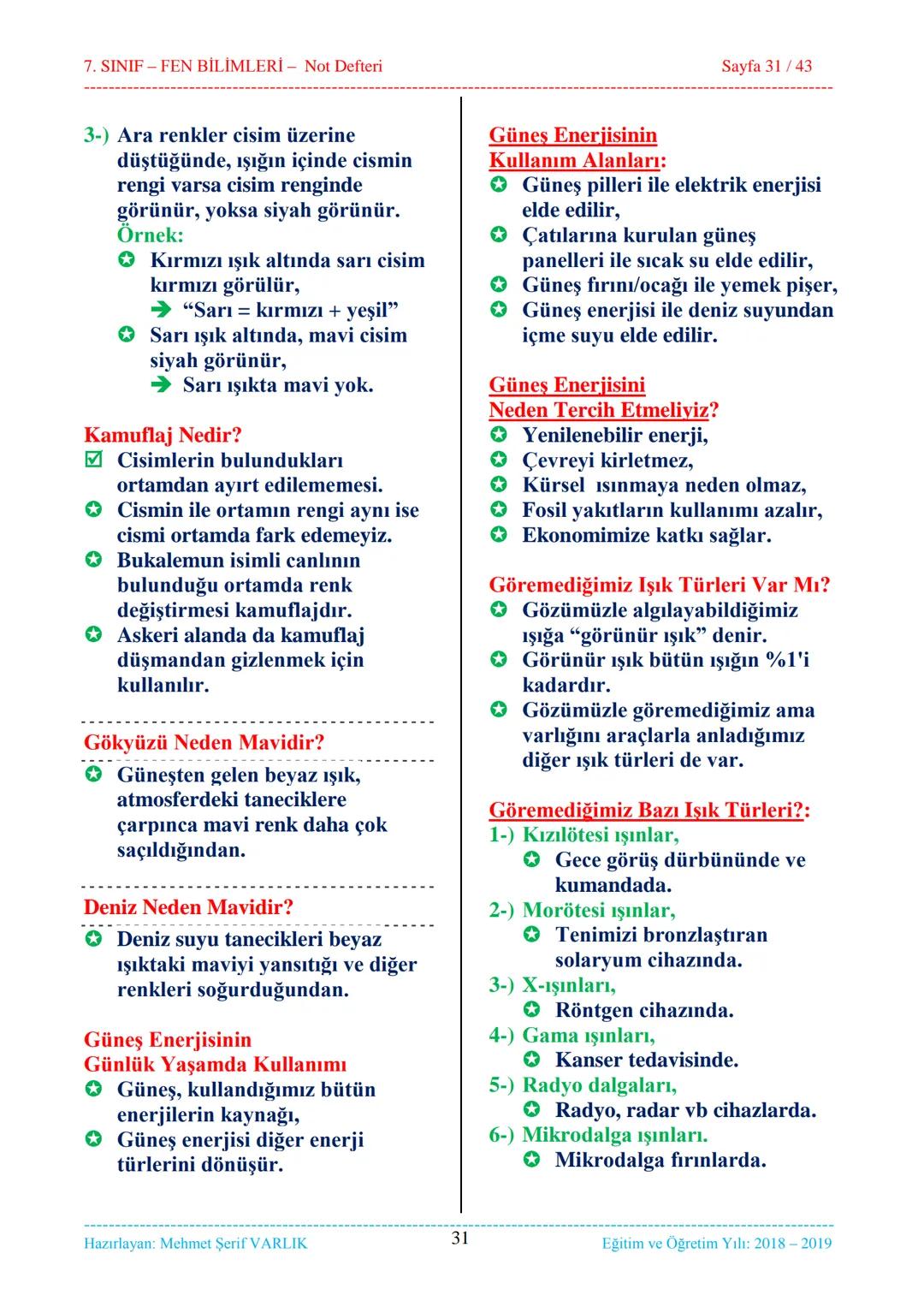 7. SINIF-FEN BİLİMLERİ - Not Defteri
Sayfa 1/43
1. ÜNİTE
Güneş Sistemi ve Ötesi
1. Bölüm...
Uzay Araştırmaları
2. Bölüm...
Güneş Sistemi ve