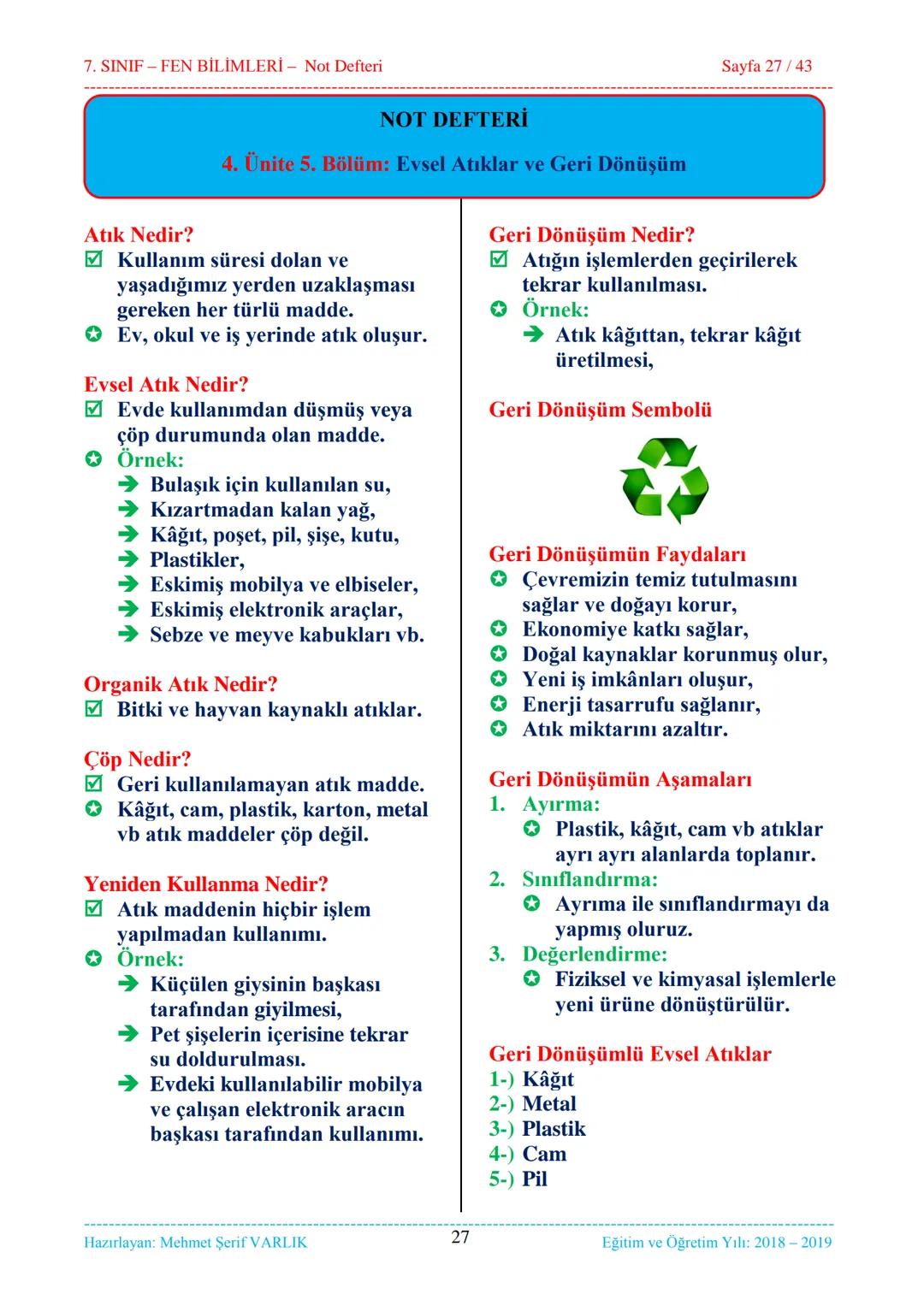 7. SINIF-FEN BİLİMLERİ - Not Defteri
Sayfa 1/43
1. ÜNİTE
Güneş Sistemi ve Ötesi
1. Bölüm........................................
Uzay Ara