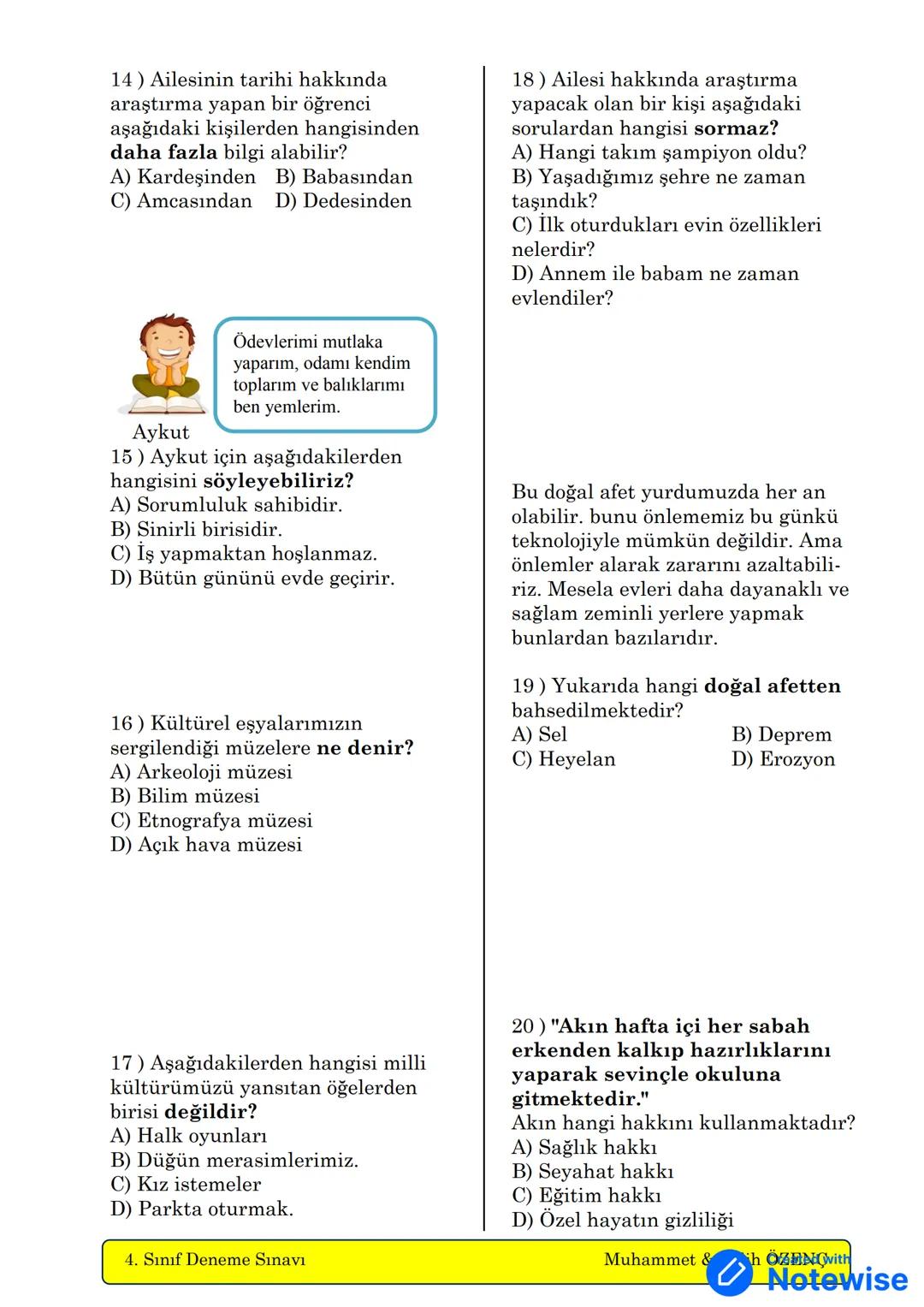 --- OCR Start ---
00
1+1=2
000
4. Sınıf Deneme Sınavı - 1 -
ABC
g
ADI:
SOYADI:
SINIFI :
NO:
Muhammet ÖZENÇ
Salih ÖZENÇ
Kasım - 2018
Created
