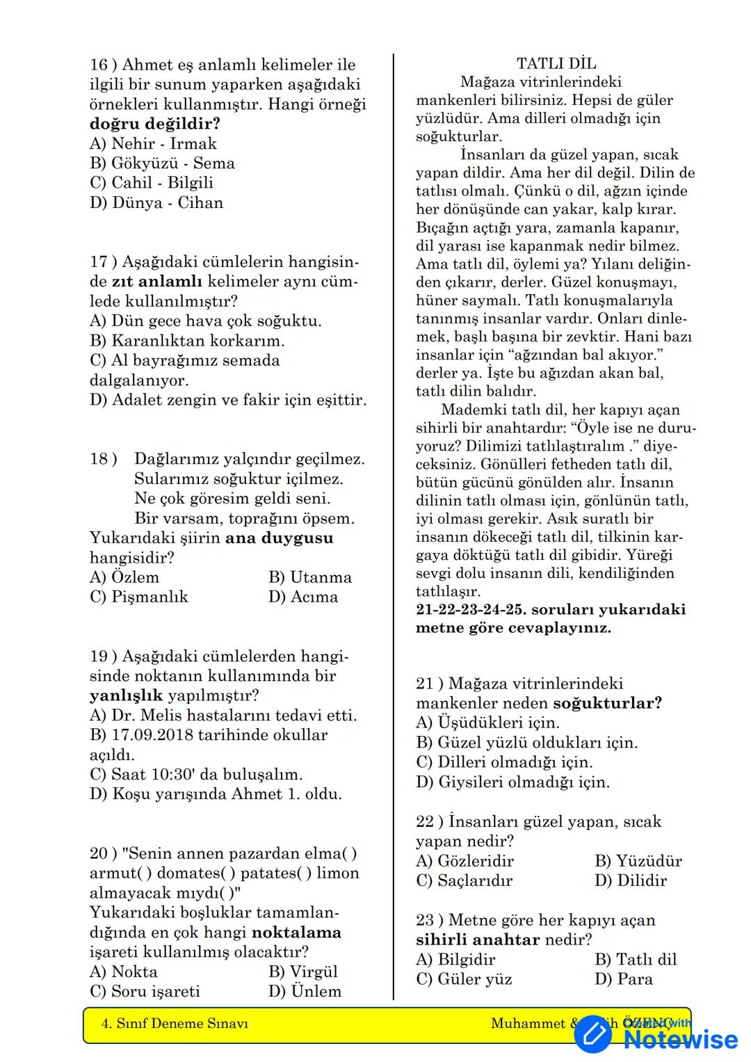 --- OCR Start ---
00
1+1=2
000
4. Sınıf Deneme Sınavı - 1 -
ABC
g
ADI:
SOYADI:
SINIFI :
NO:
Muhammet ÖZENÇ
Salih ÖZENÇ
Kasım - 2018
Created