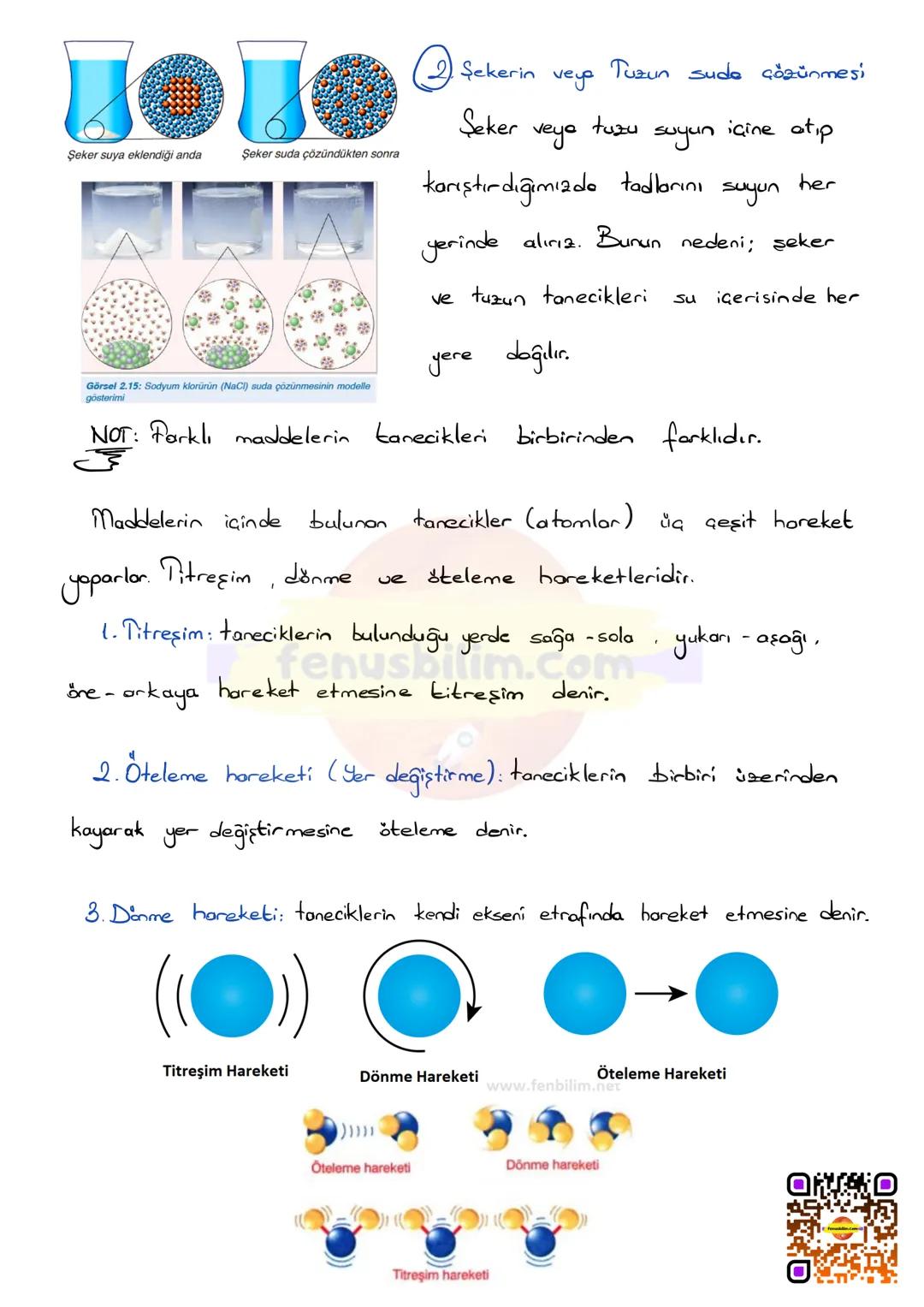 # MADDE
# MADDENİN TANECİKLİ YAPISI
Kütlesi ve hacmi olan her şeye madde denir.
Maddeyi oluşturan ve maddenin özelliğini göste-
ren en küçük