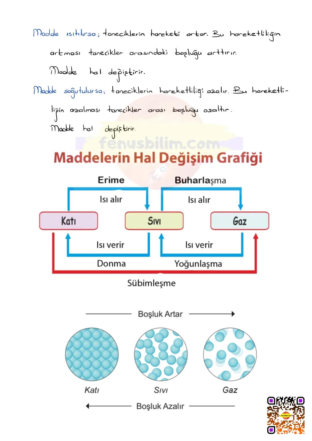 # MADDE
# MADDENİN TANECİKLİ YAPISI
Kütlesi ve hacmi olan her şeye madde denir.
Maddeyi oluşturan ve maddenin özelliğini göste-
ren en küçük