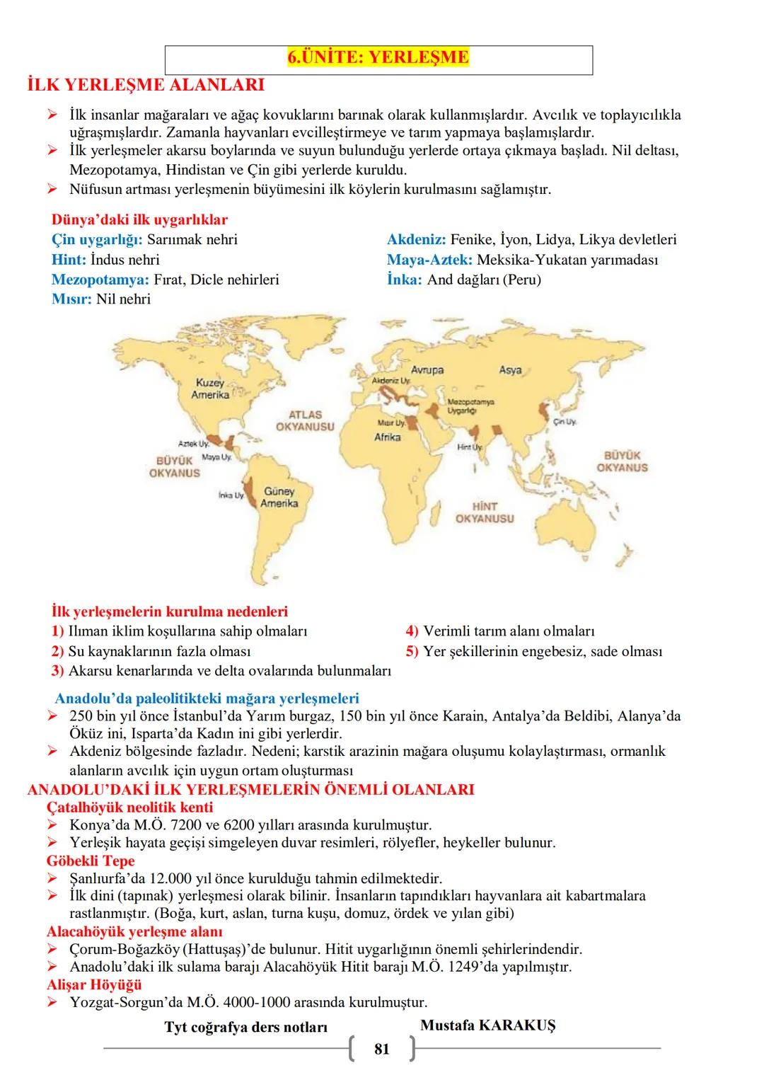 # COĞRAFYA
9.SINIF COĞRAFYA
DERS NOTLARI
MUSTAFA KARAKUŞ # 1. ÜNİTE: DOĞA VE İNSAN
Coğrafya: Doğal ortamı ve doğal ortam ile insan arasın
