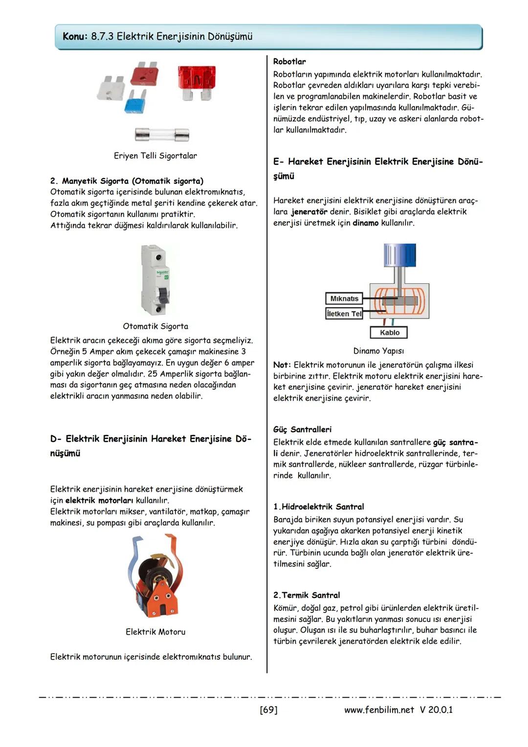 # 8.Sınıf Fen Bilimleri
Ders Notları
Barış ZEREN
Fen Bilimleri Öğretmeni
www.fenbilim.net V 20.0.1 # 1.Ünite: Mevsimler ve İklim
Konu: 8