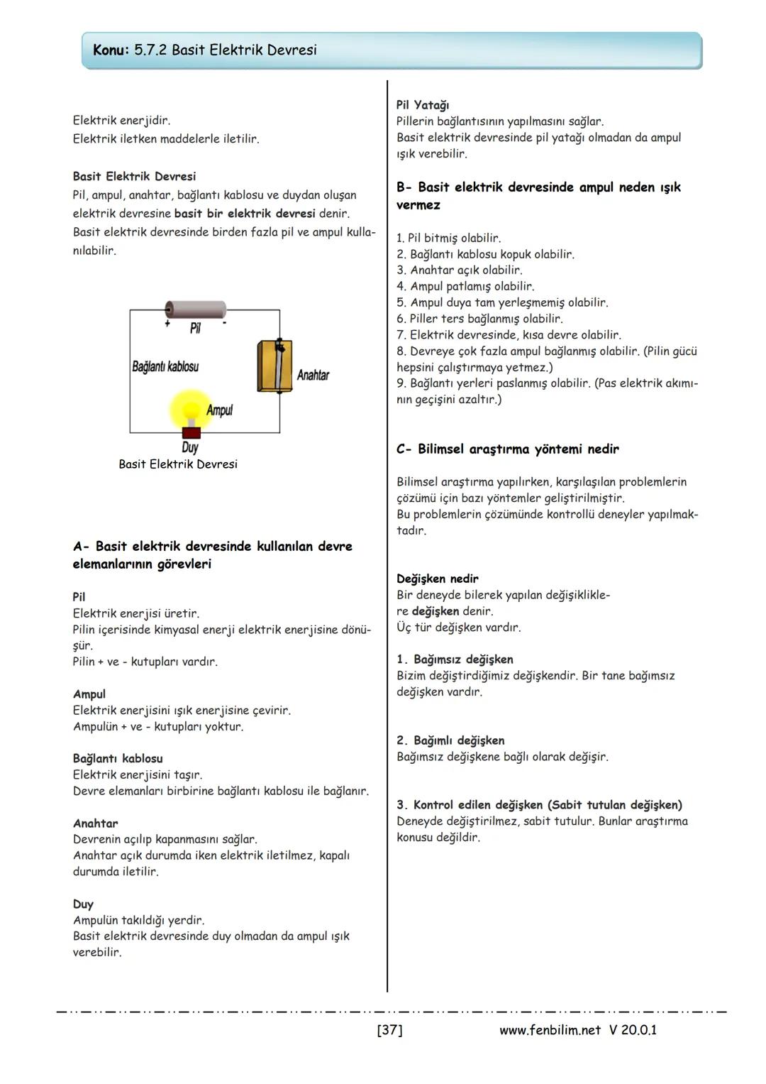 # 5.Sınıf Fen Bilimleri
# Ders Notları
Barış ZEREN
Fen Bilimleri Öğretmeni
www.fenbilim.net V 20.0.1 1.ÜNİTE: Güneş, Dünya ve Ay
Konu: 5.1
