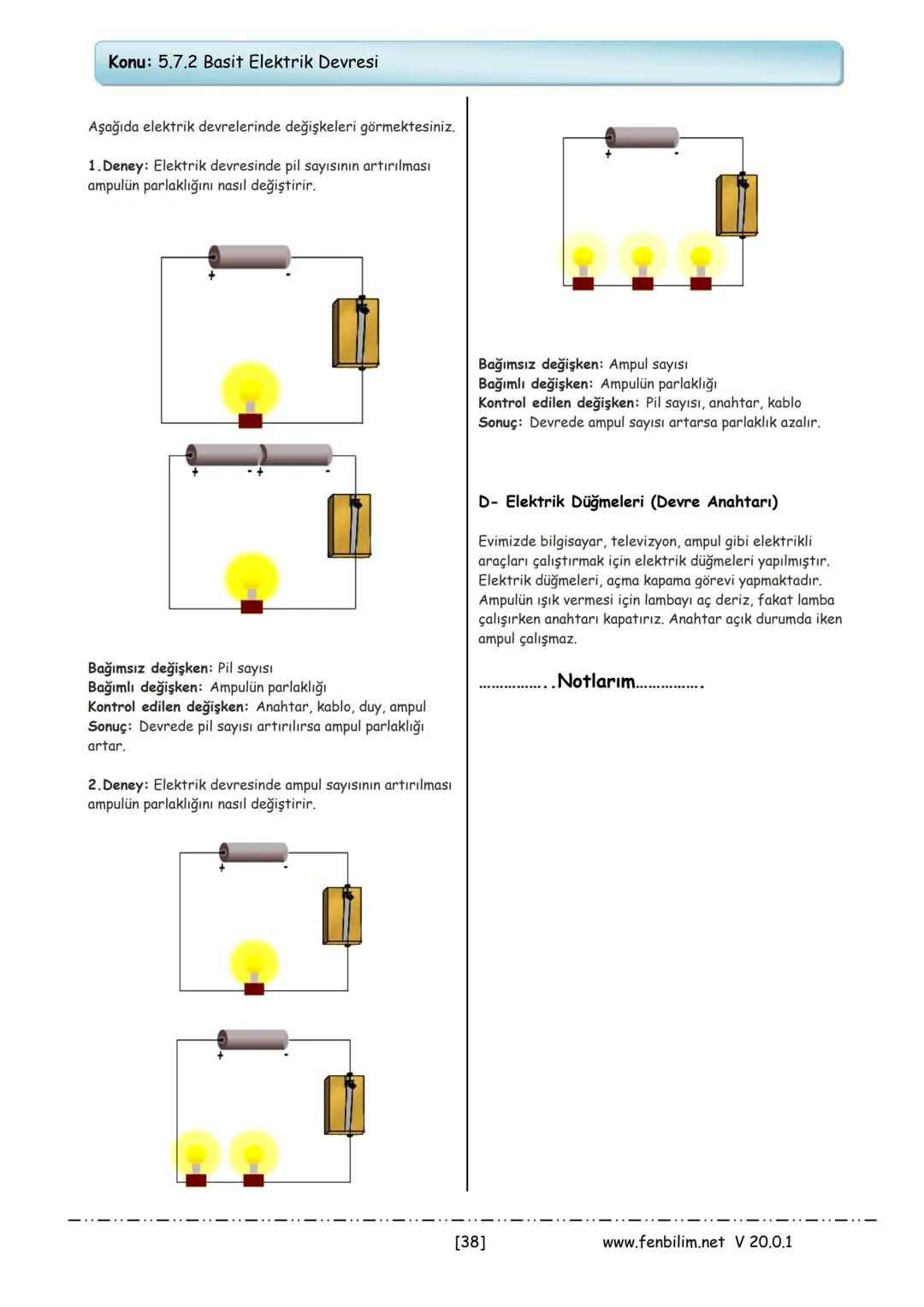 # 5.Sınıf Fen Bilimleri
# Ders Notları
Barış ZEREN
Fen Bilimleri Öğretmeni
www.fenbilim.net V 20.0.1 1.ÜNİTE: Güneş, Dünya ve Ay
Konu: 5.1