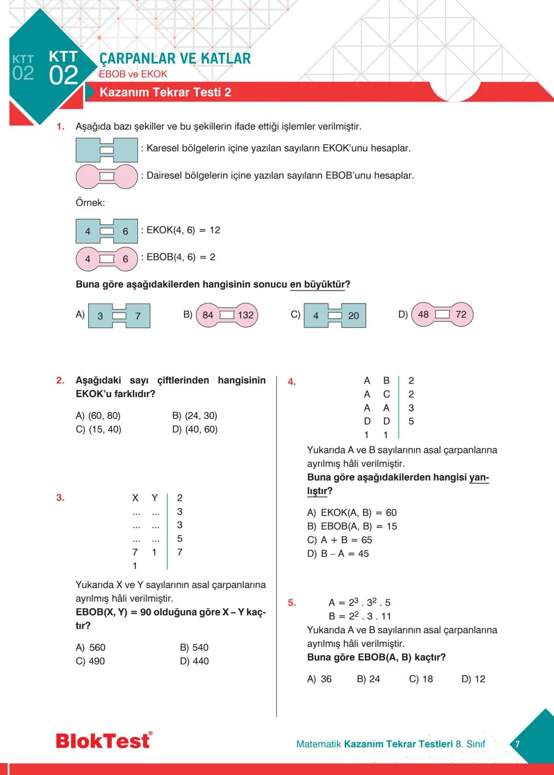 --- OCR Start ---
MATEMATİK
8.
SINIF
TEKRAR
TESTLERİ
✓ Kazanım Tekrar Testleri
✓ Ünite Tekrar Testleri
✔ Dönem Tekrar Testleri
✓ Genel Tekra