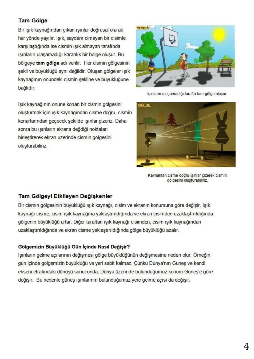 5. SINIF ÖZET(5. Ünite: Işığın Yayılması)
Işığın Yayılması
Işık İşını Nedir?
Güneş, mum, fener gibi ışık kaynaklarından çıkan ışığın
izlediğ