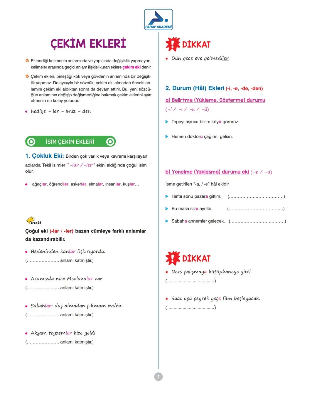 # EKLER VE SÖZCÜK YAPISI
Kök
Çekim Ekleri
Yapım Ekleri
# KÖK
Bir sözcüğün parçalanamayan anlamlı en küçük parçasıdır.
▷ çocuk ▷ kömür