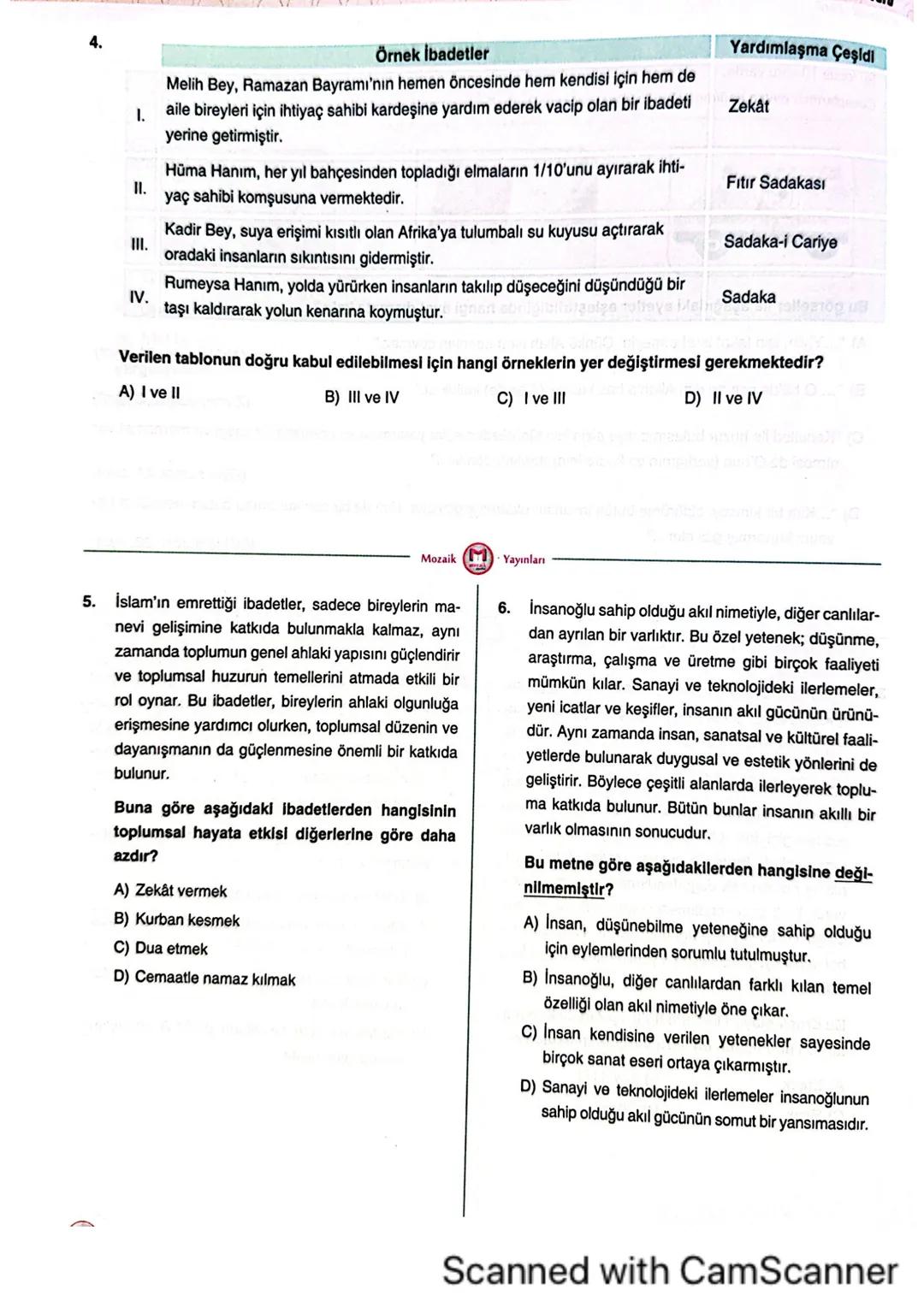 8LGS
■SINIF
8. SINIF
BÖLÜM
SÖZEL
A KİTAPÇIĞI
M
mozaik
yayınları
INTRO
DENEME
SÖZEL
BÖLÜM
KİTAPÇIKA
ADI SOYADI
SINIFI/ŞUBESİ
ÖĞRENCİ NO
ÖĞRE