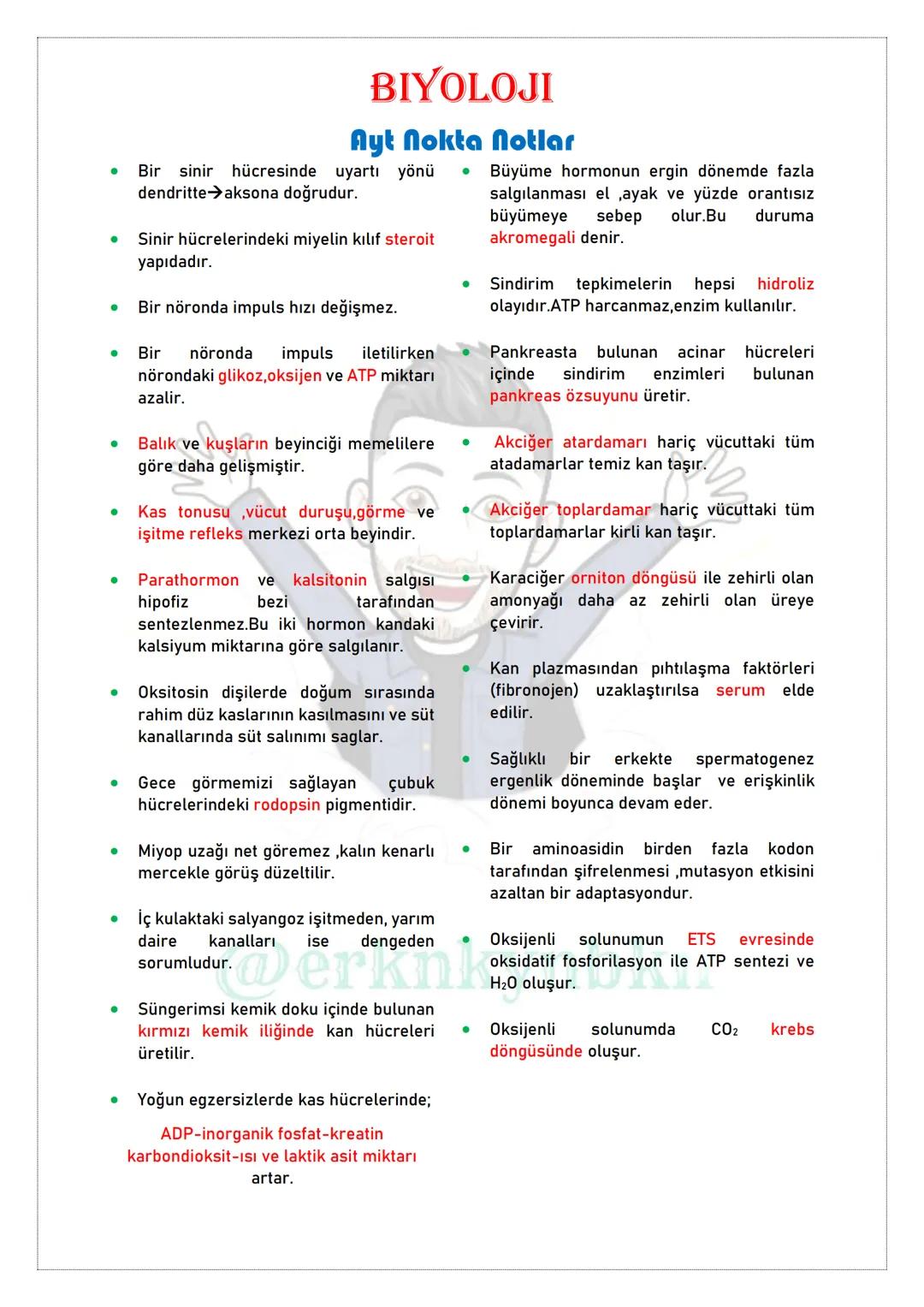 # Biyoloji
## NOKTA NOTLAR
### TYT
@erknkynbkn # BİYOLOJİ
## NOKTA NOTLAR
### TYT
@erknkynbkn # BIYOLOJİ
## Tyt Nokta Notlar
* Sünge